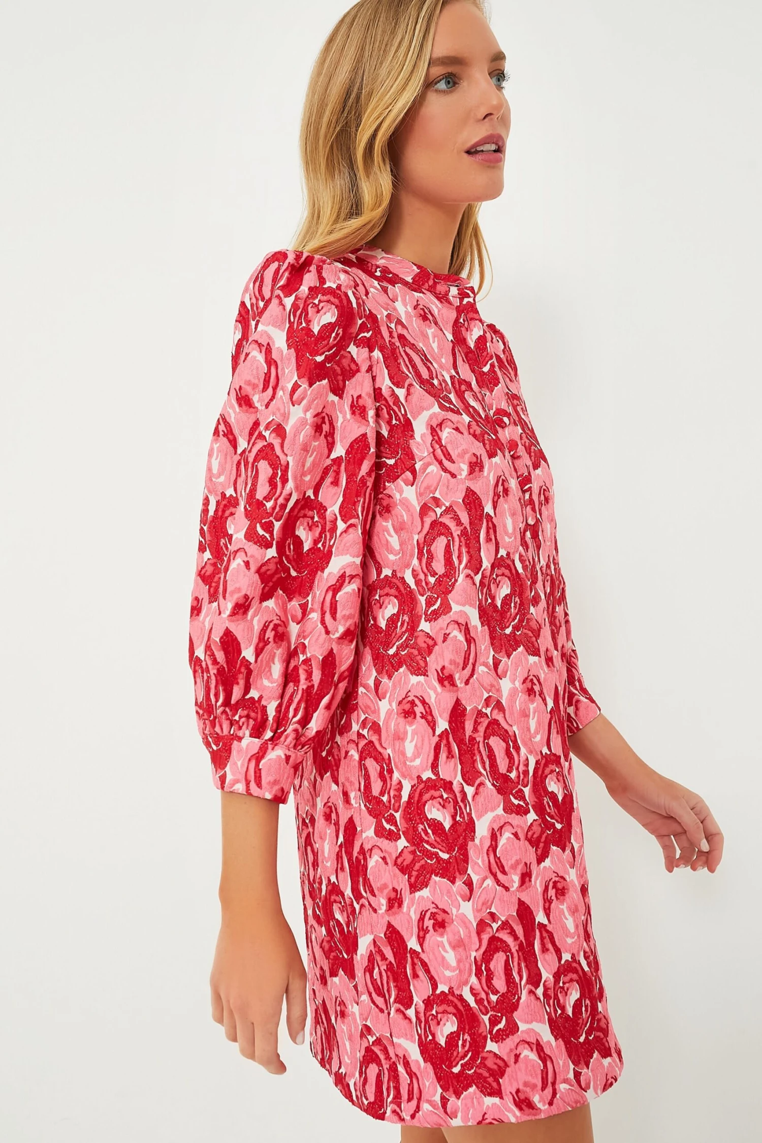 Rose Jacquard Samantha Dress - Image 3