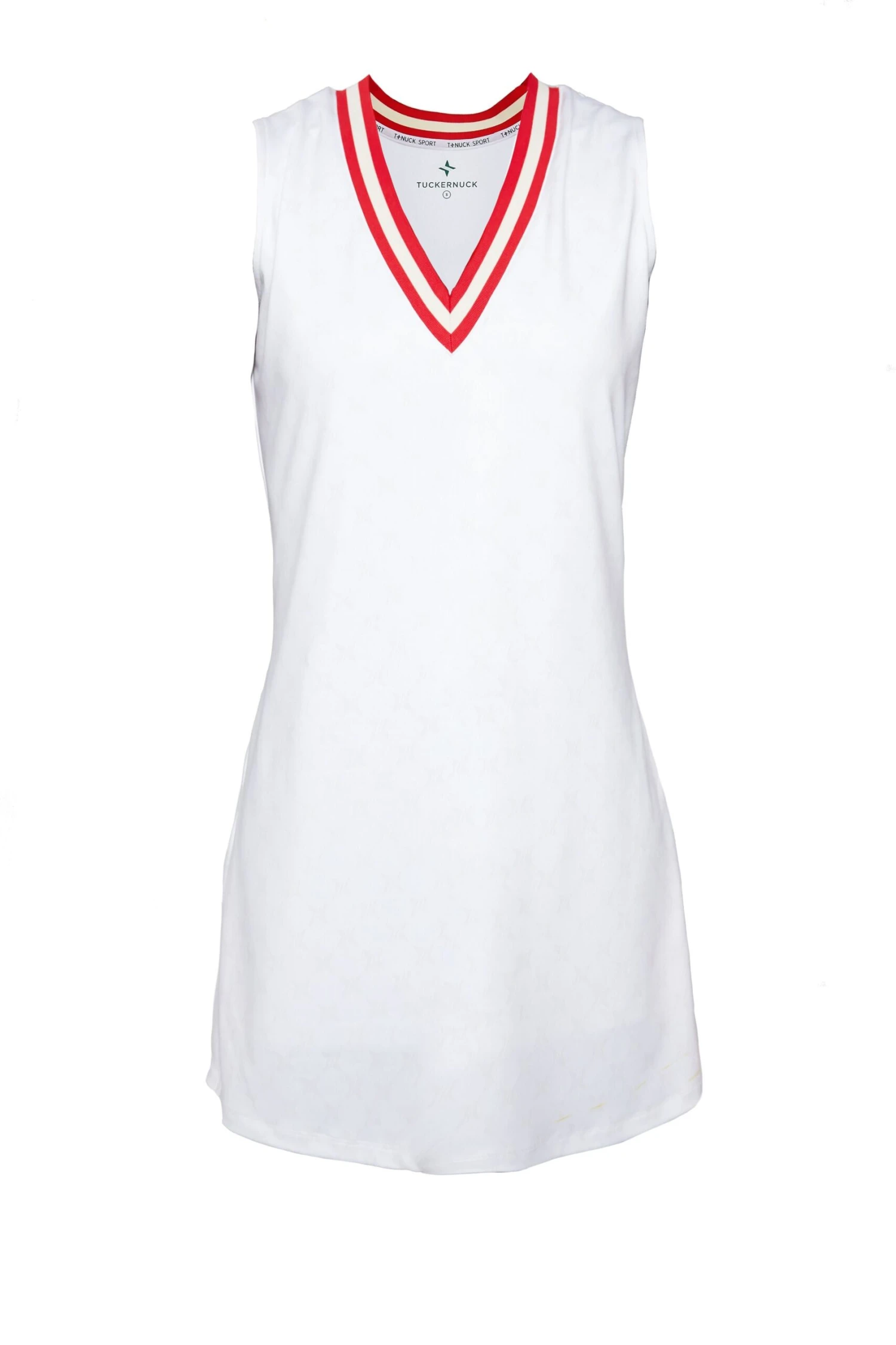 White And Retro Red Suzanne Tennis Dress - Image 7