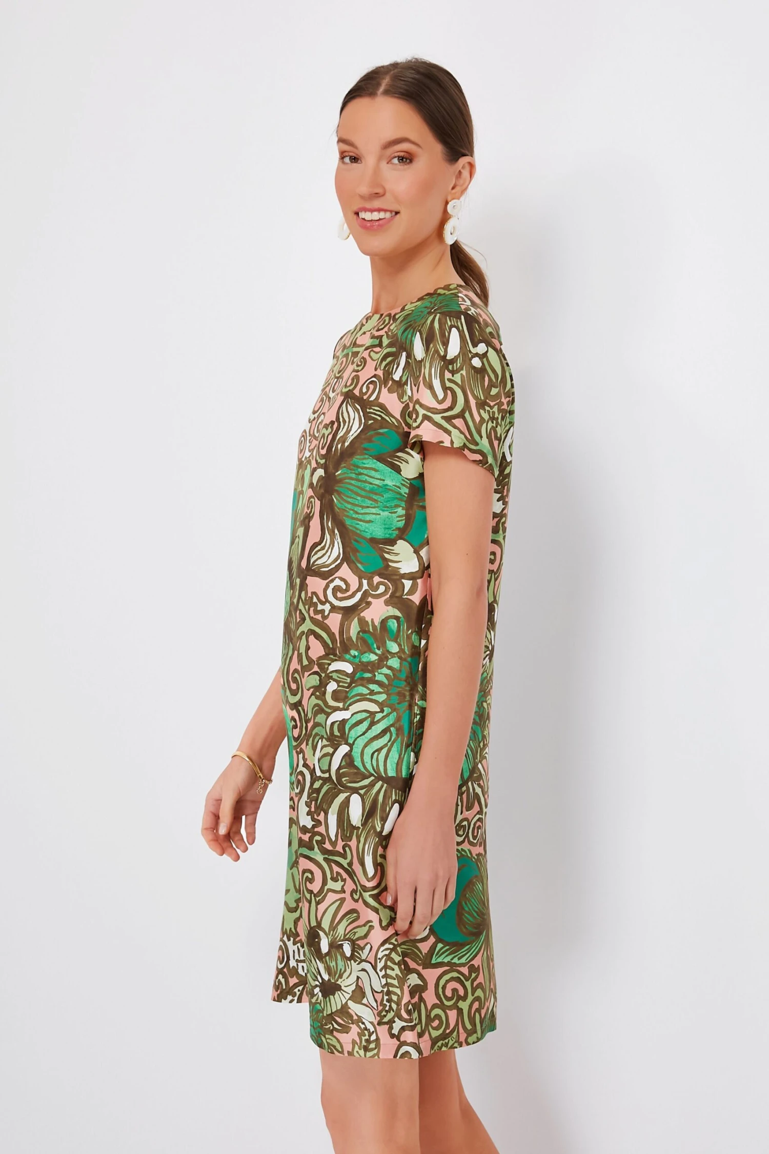 Anemone Pink Mini Swing Dress - Image 3