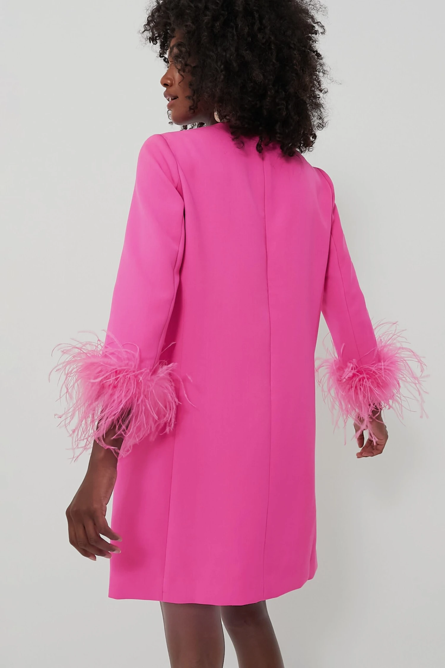 Hot Pink Feather Mod Mary Dress - Image 4