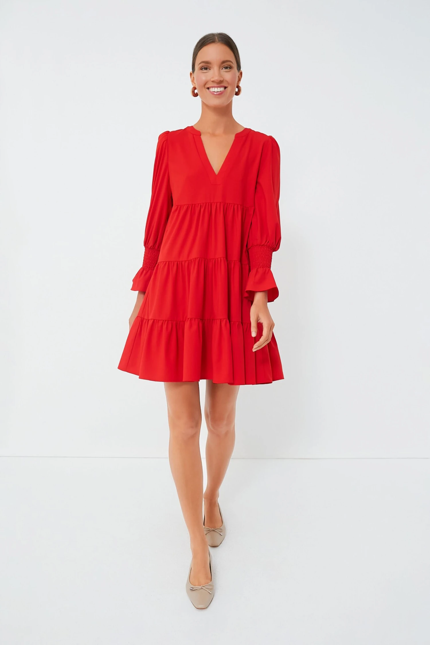 Red Crepe Kenzo Dress - Image 2