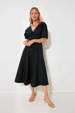 Staud Black Finley Dress
