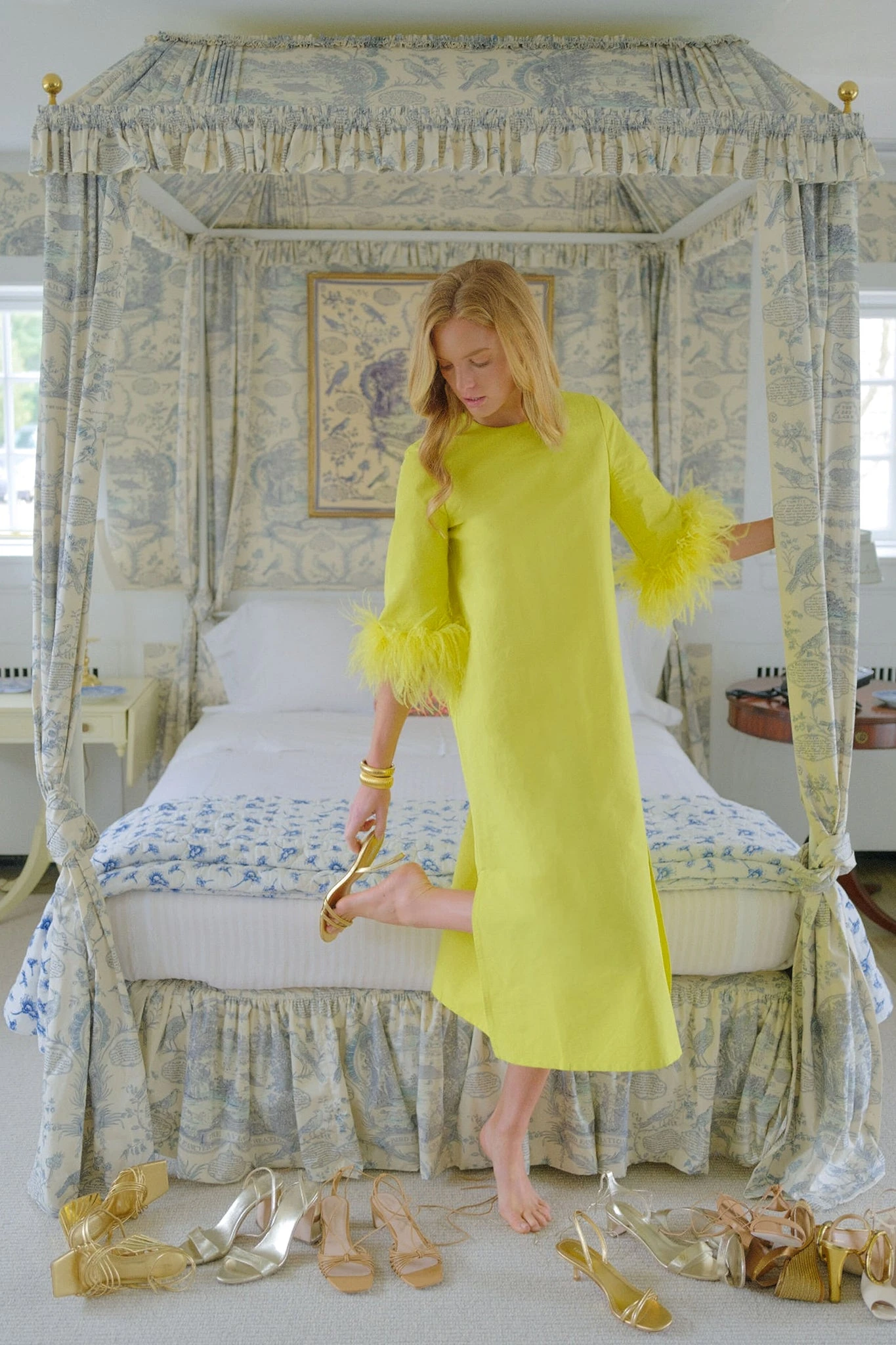 Citron Feather Jamie Dress - Image 2