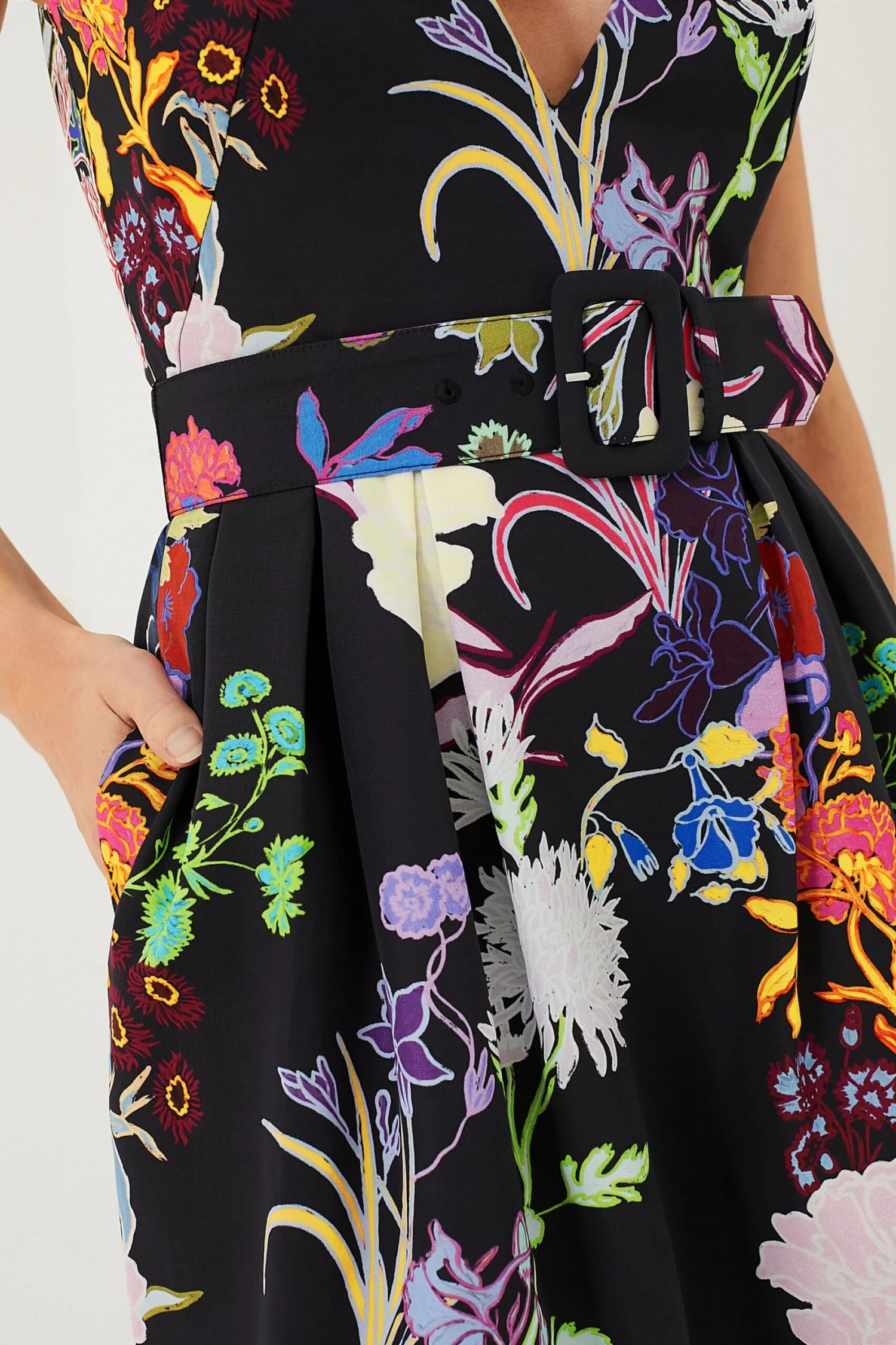 Black Jardin Jules Tafetta Dress - Image 6