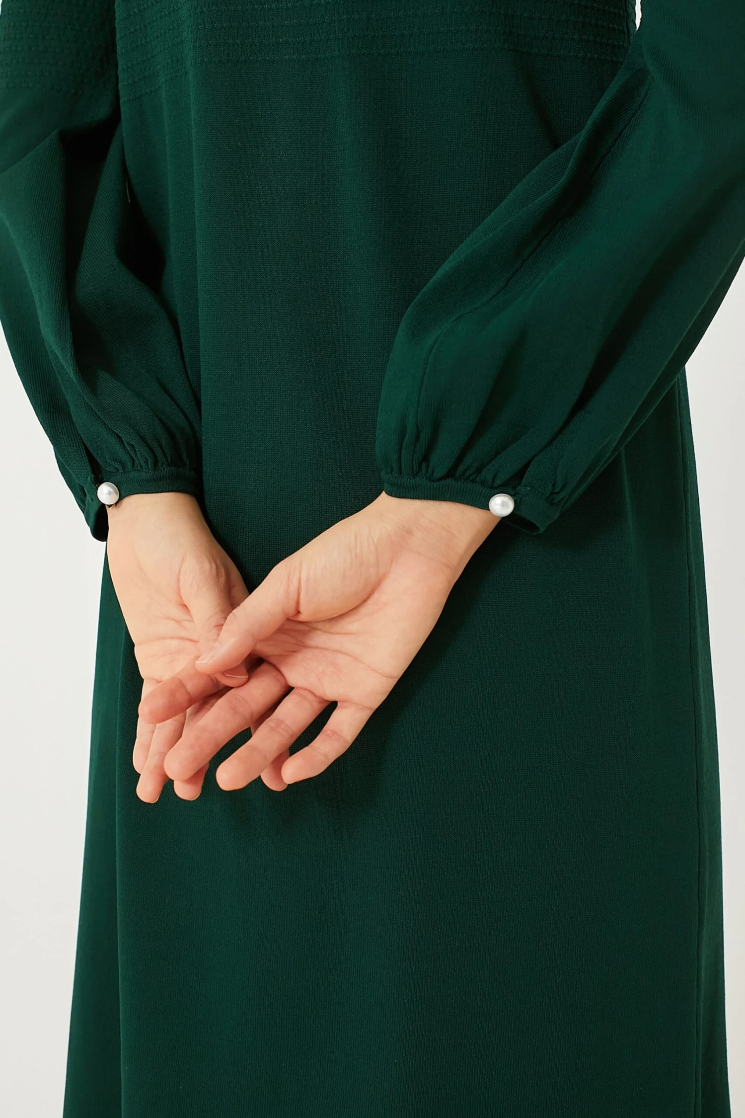 Hunter Green Double Knit Lennox Dress - Image 6