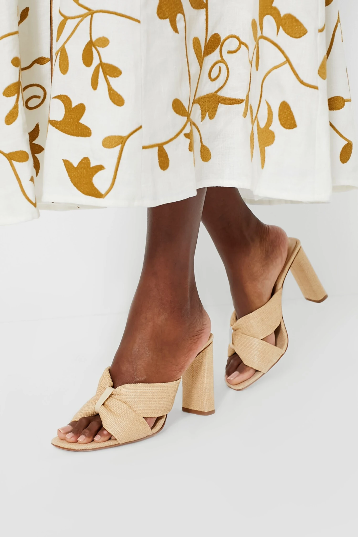 Off White And Mustard Mila Dress - Image 6