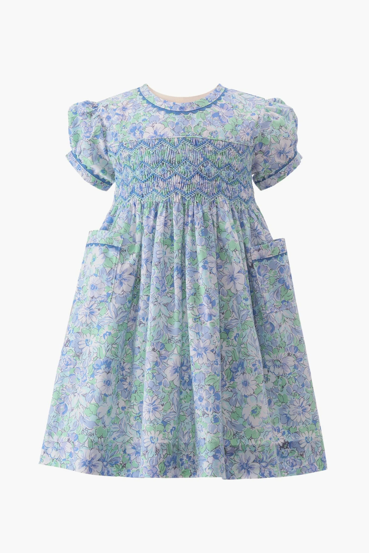 Floral Meadow Smocked Dress & Bloomers - Image 2