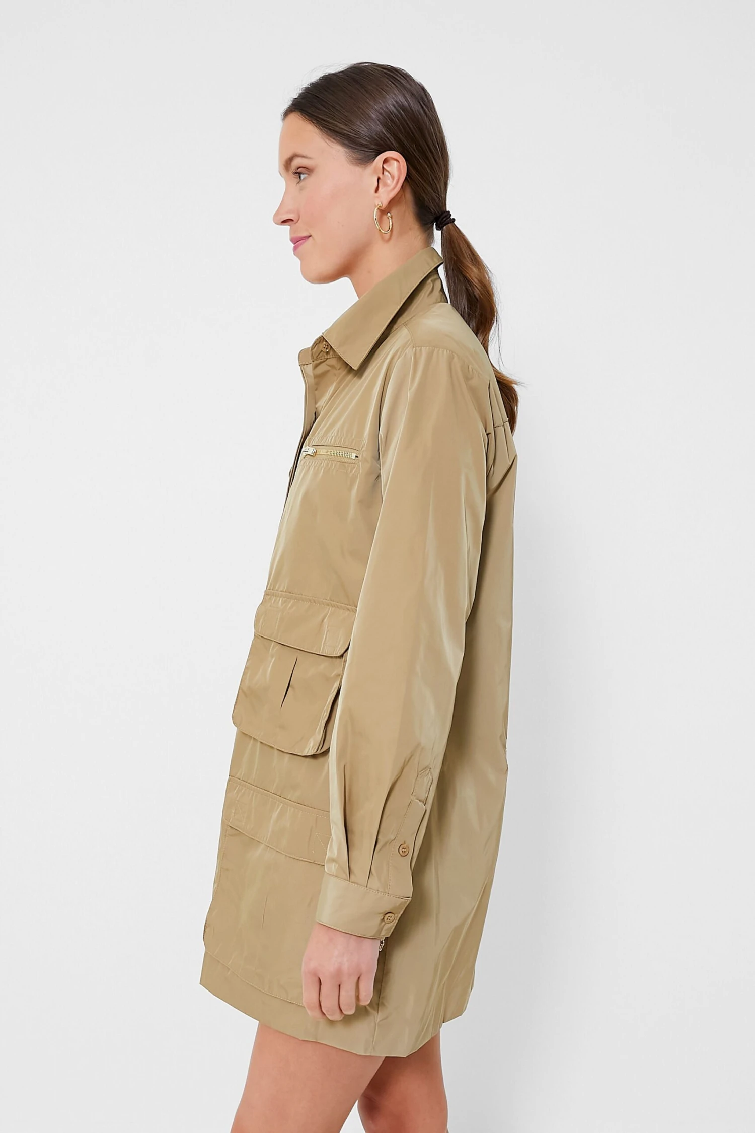 CYNTHIA ROWLEY Khaki Backpack Dress - Image 3