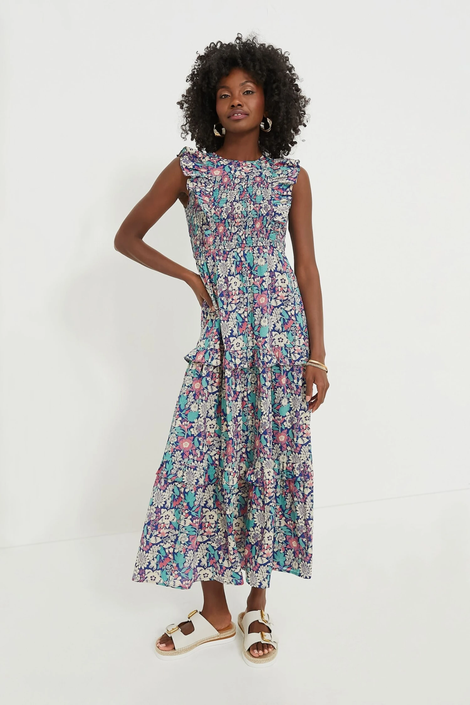 Exclusive Blue Anna's Wild Garden Iris Dress