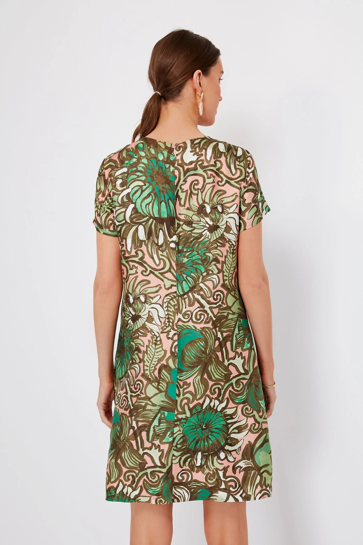 Anemone Pink Mini Swing Dress - Image 4