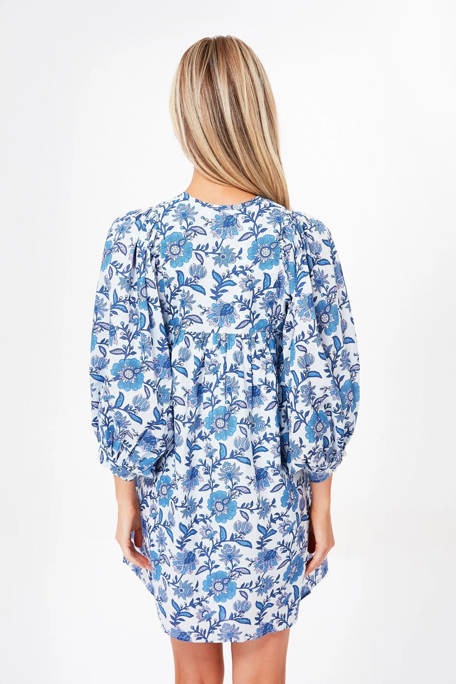 Blue Floral Daisy Dress - Image 4