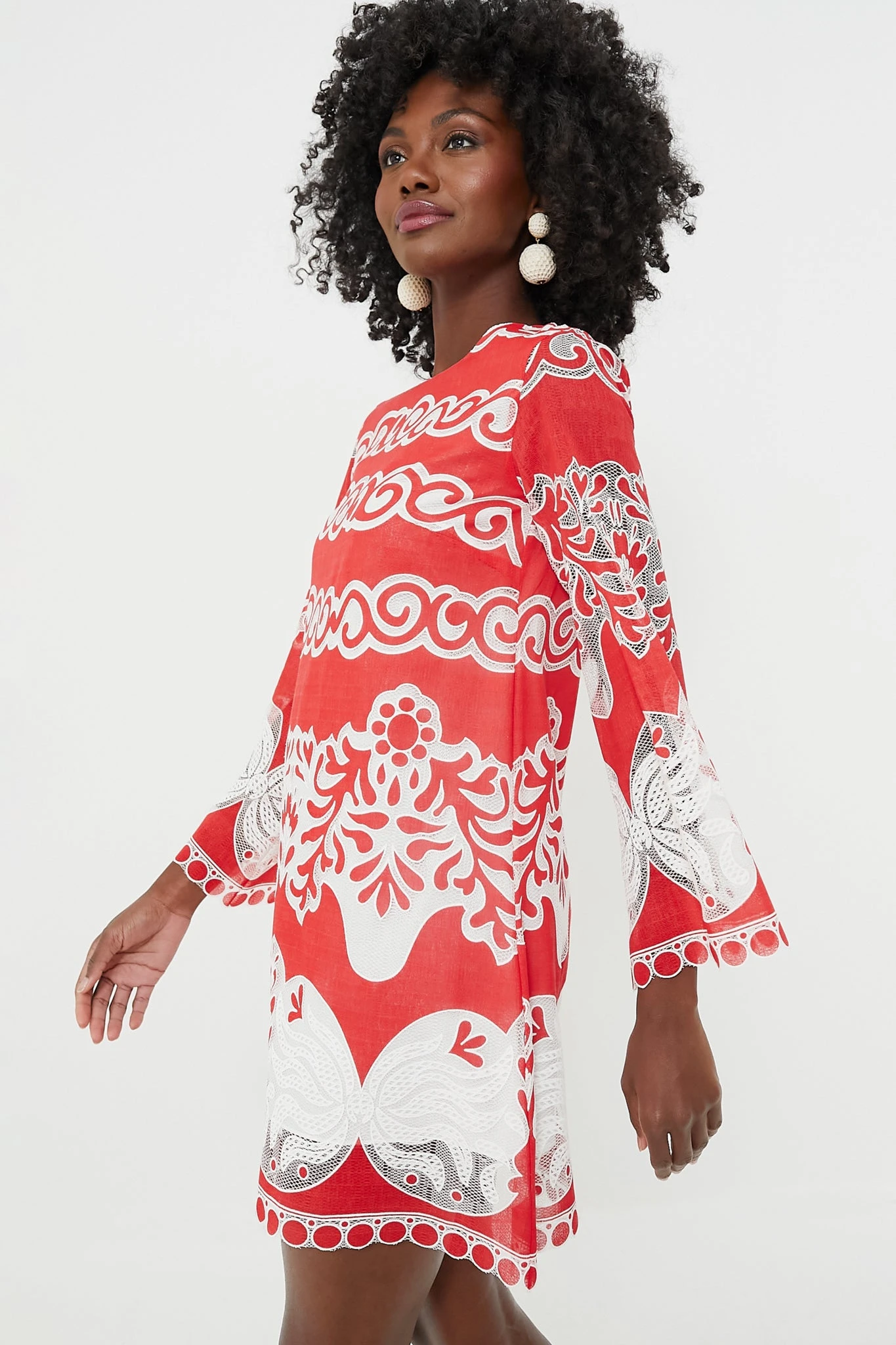 Red Lace Stevie Dress - Image 3