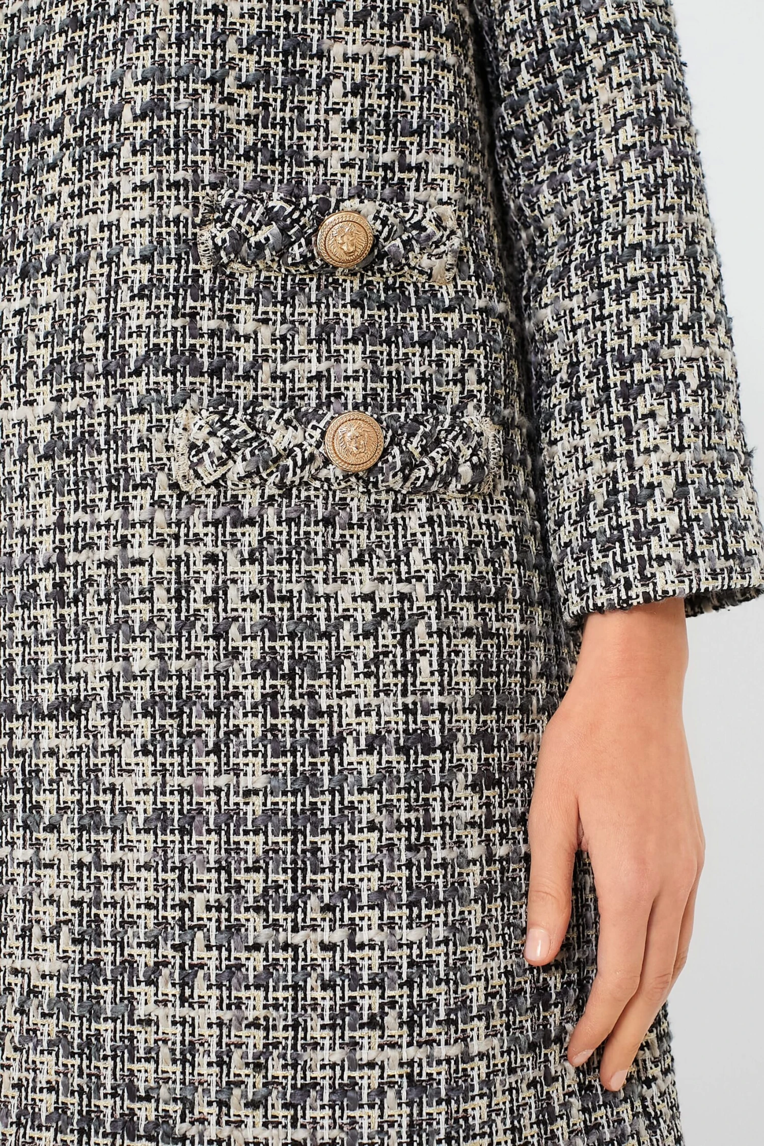 Smoke And Mirrors Long Sleeve Tweed Jackie Dress - Image 6