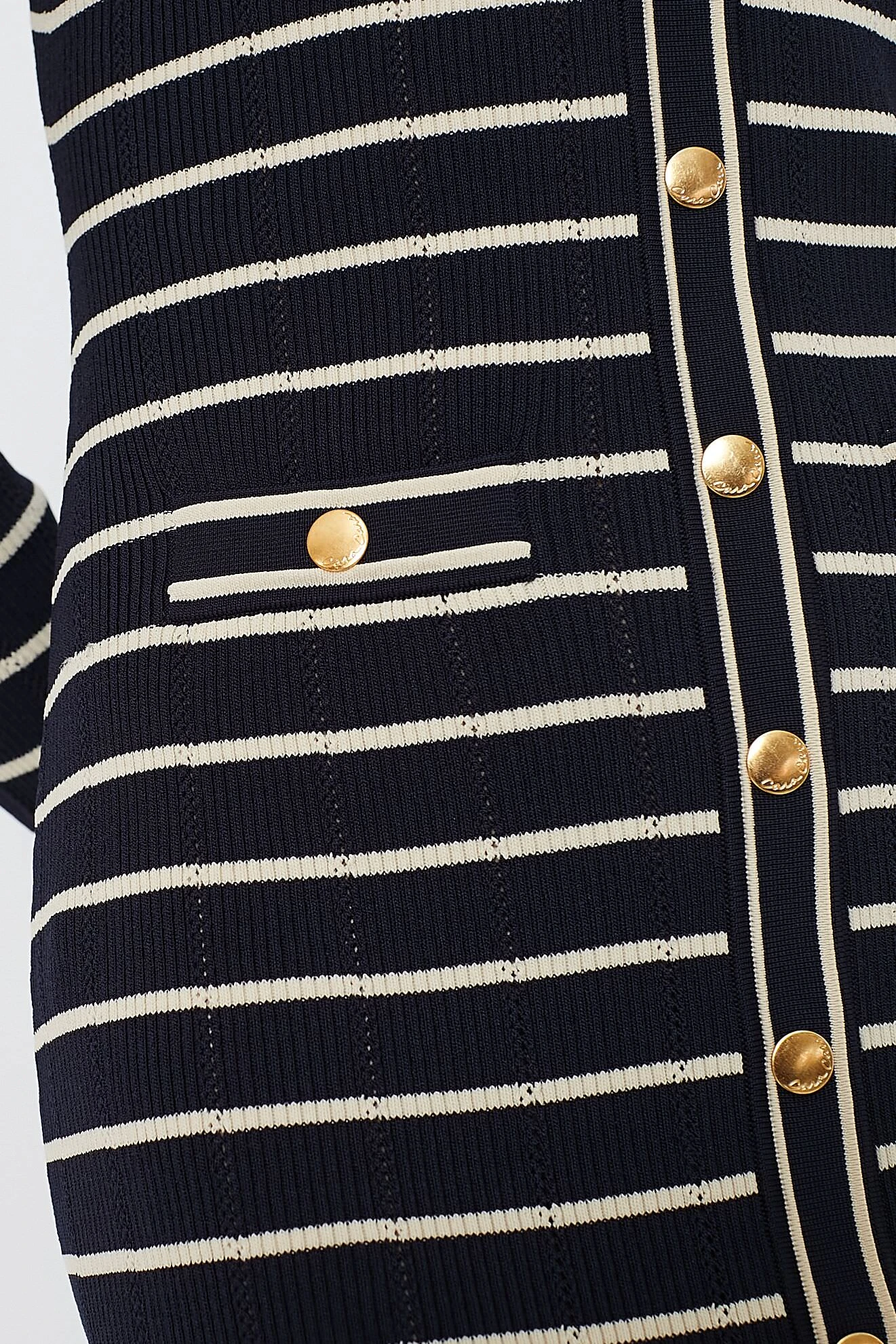 Navy Stripe Marina Midi Dress - Image 5