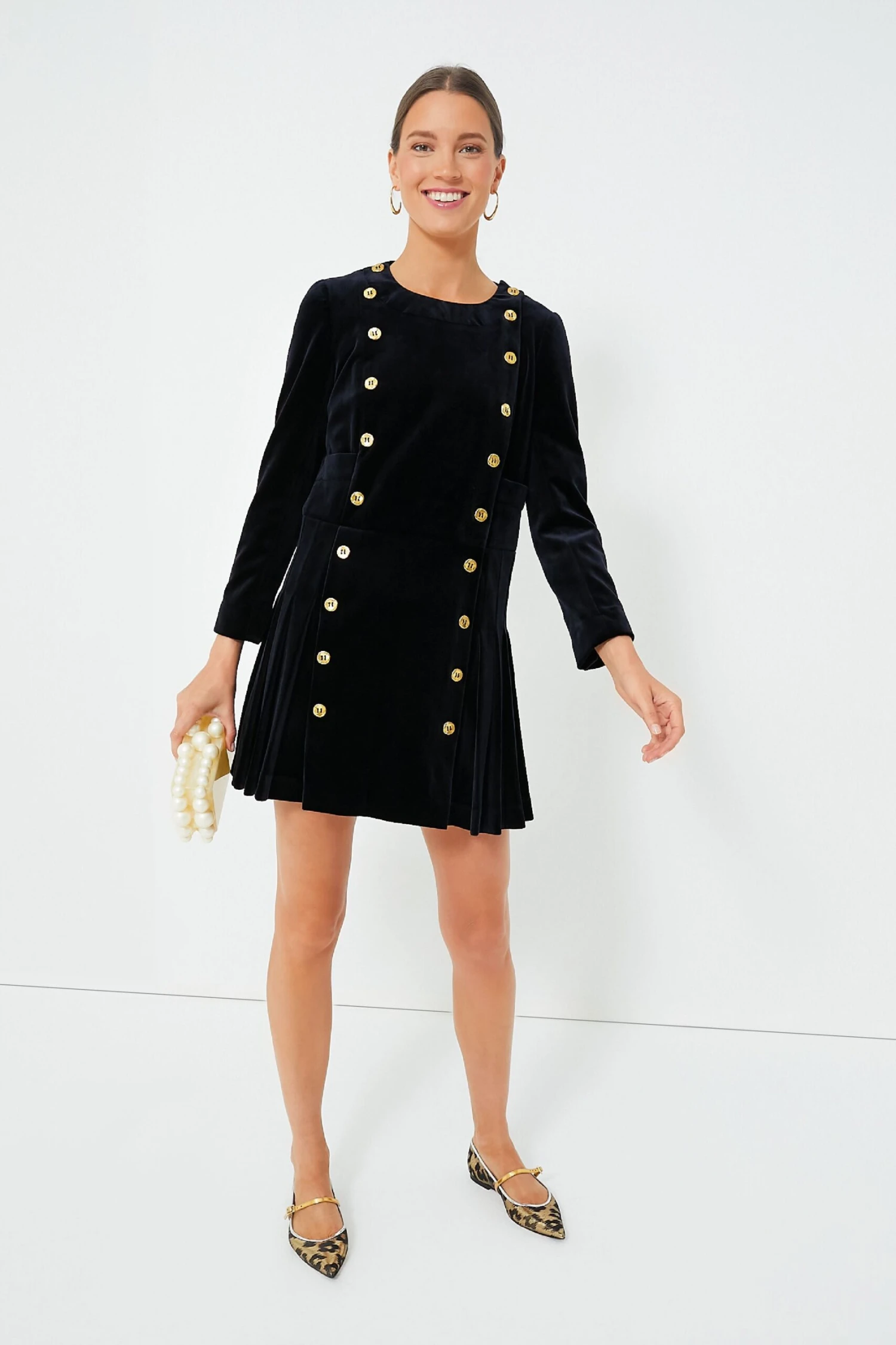 Navy Velvet Whitney Dress - Image 6