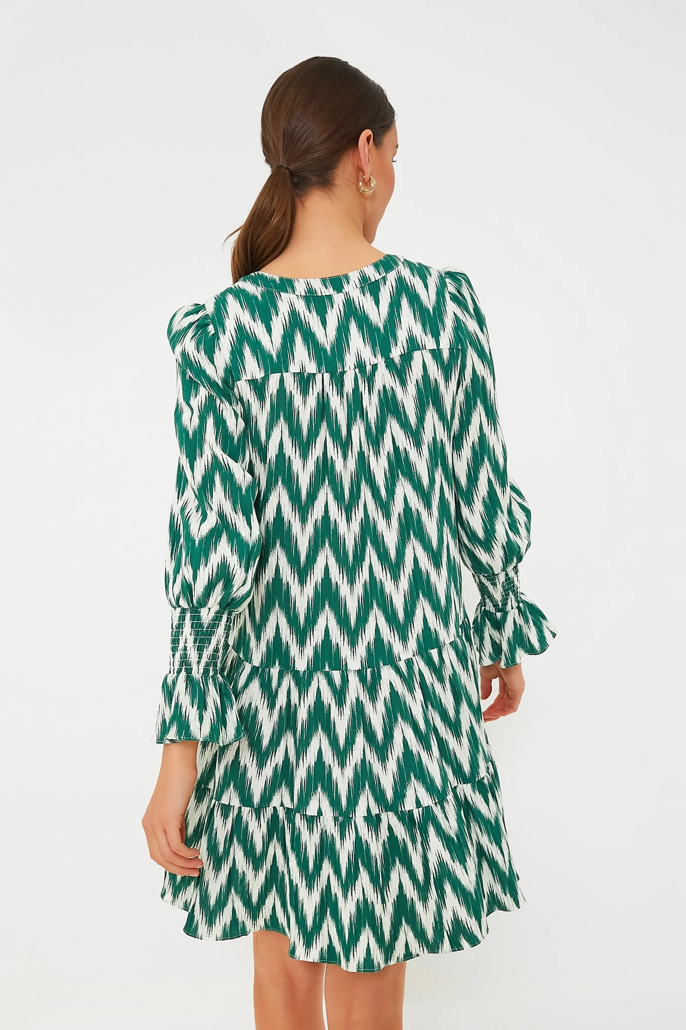 Green Ikat Kenzo Dress - Image 4