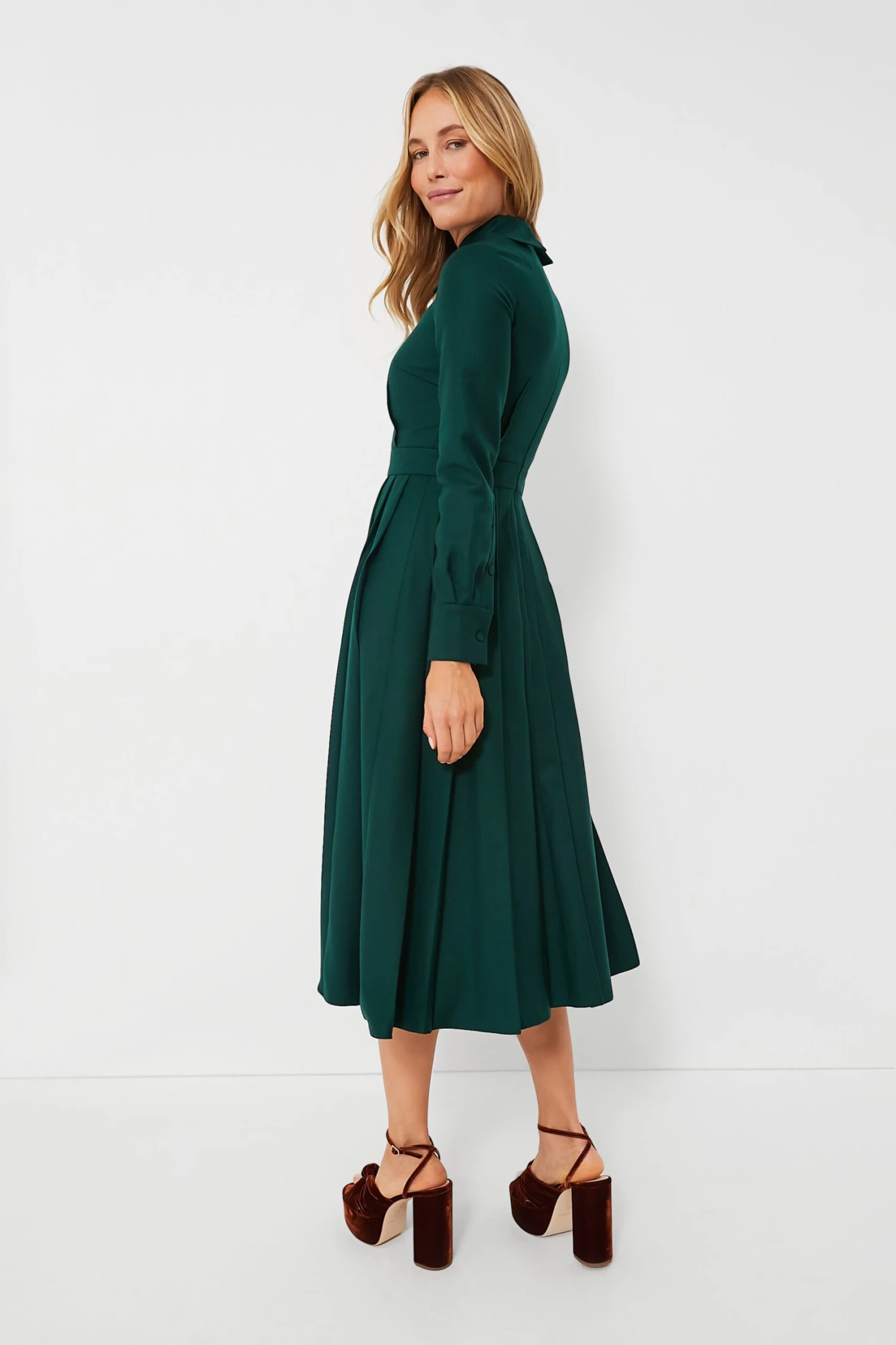 Emerald Green Maram Flanella Dress - Image 4