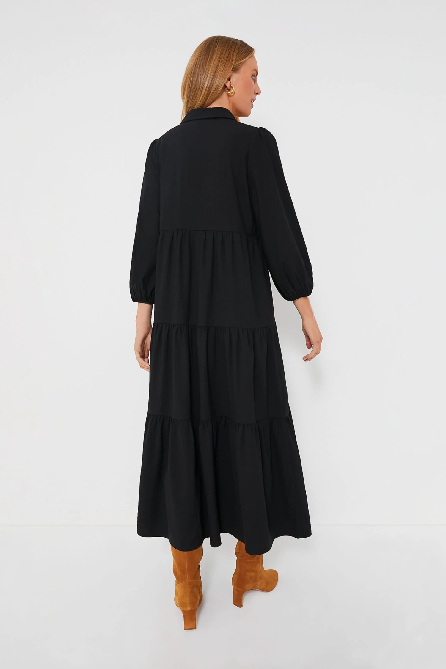 Black Crepe Mabel Maxi Dress - Image 4