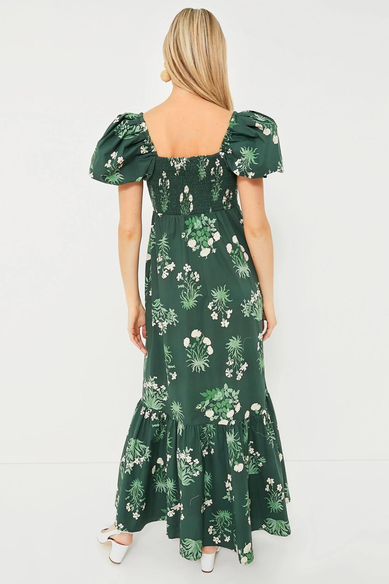 Viridian Stamped Bouquets Gabrielle Dress - Image 4