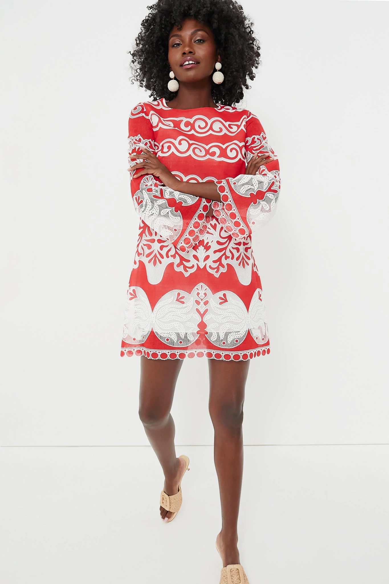 Red Lace Stevie Dress - Image 6