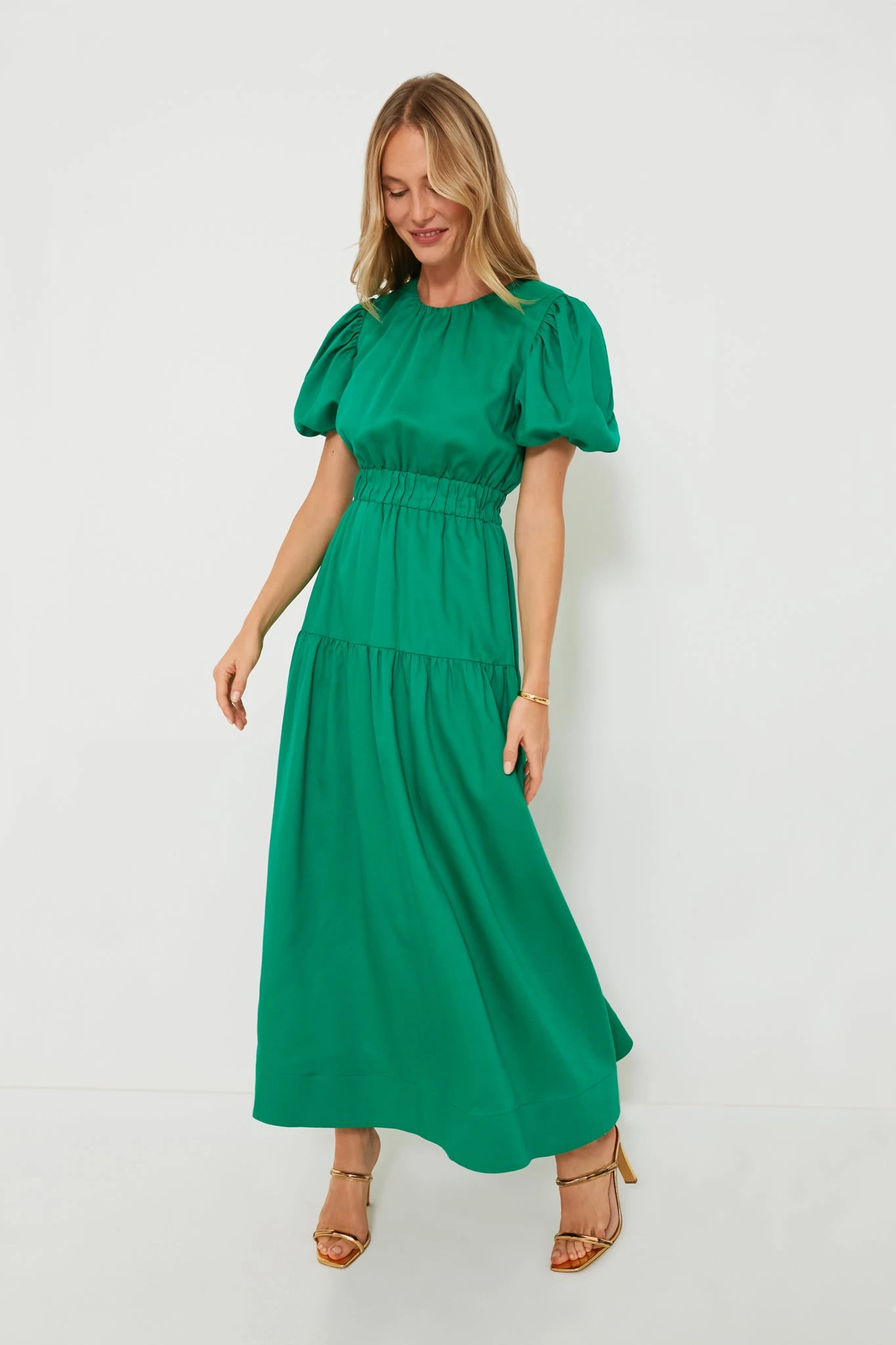 Green Puff Sleeve Ginny Maxi Dress - Image 3