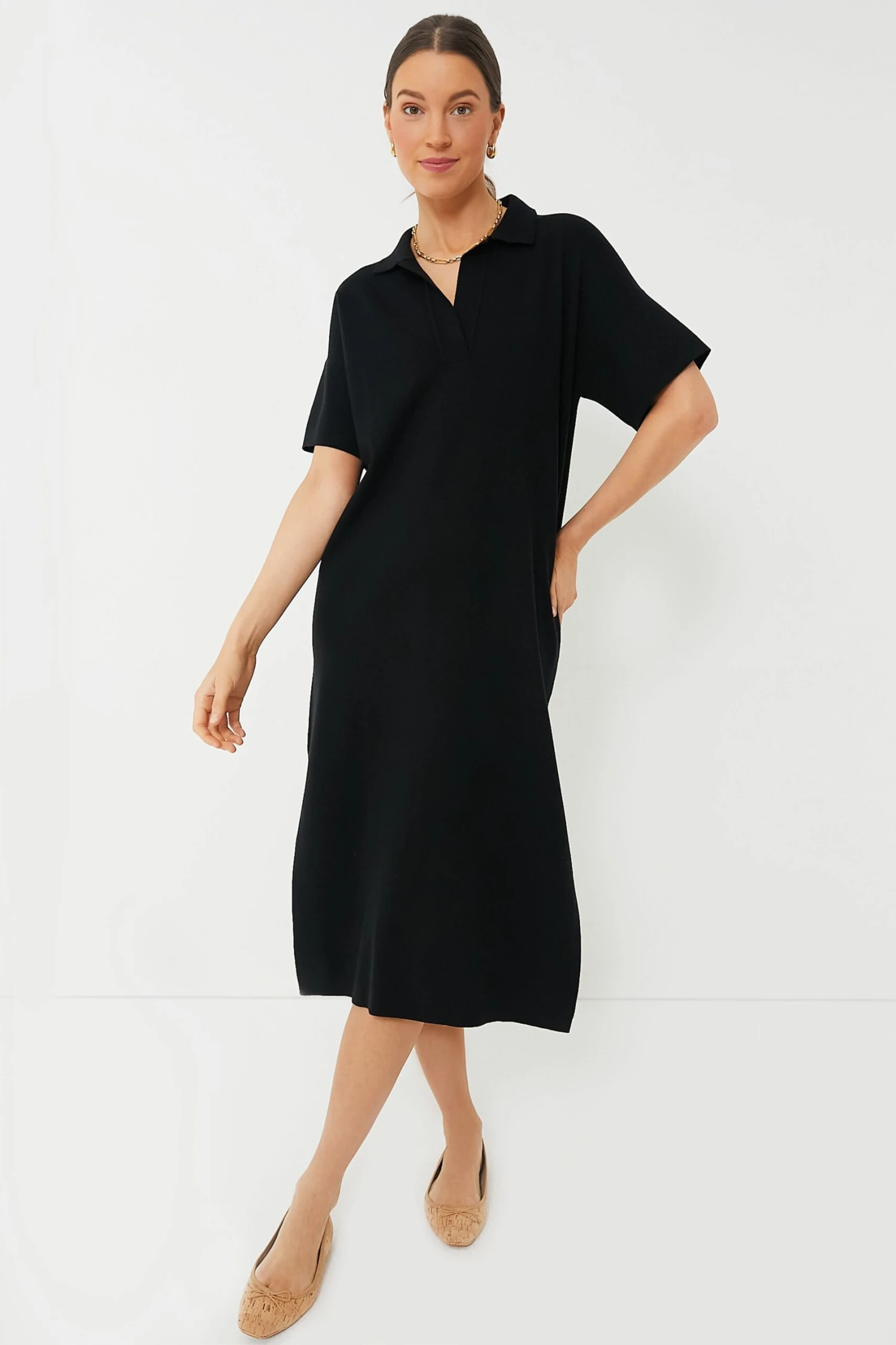 Black Channing Polo Midi Dress - Image 2