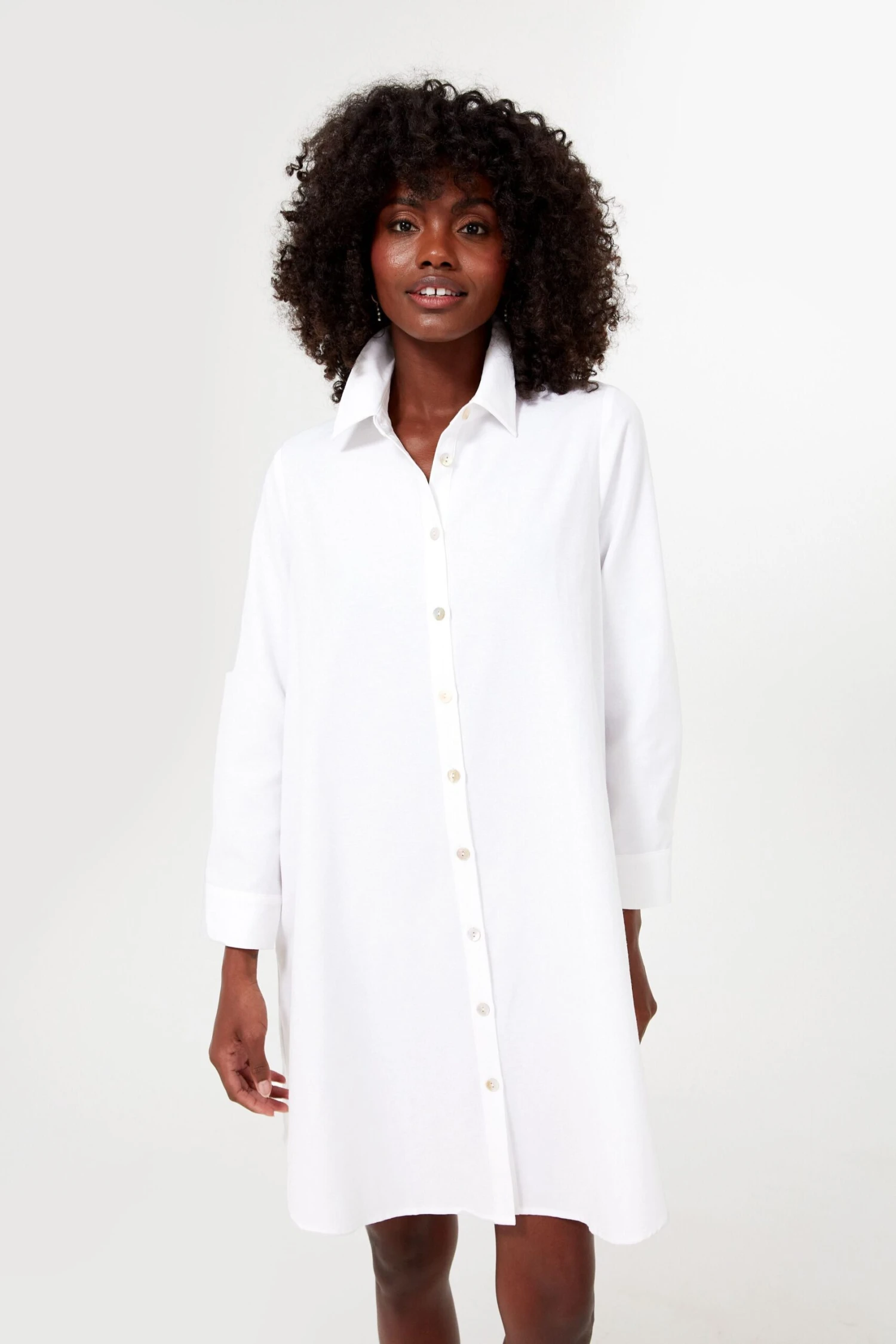 White Oxford Harris Shirt Dress - Image 2