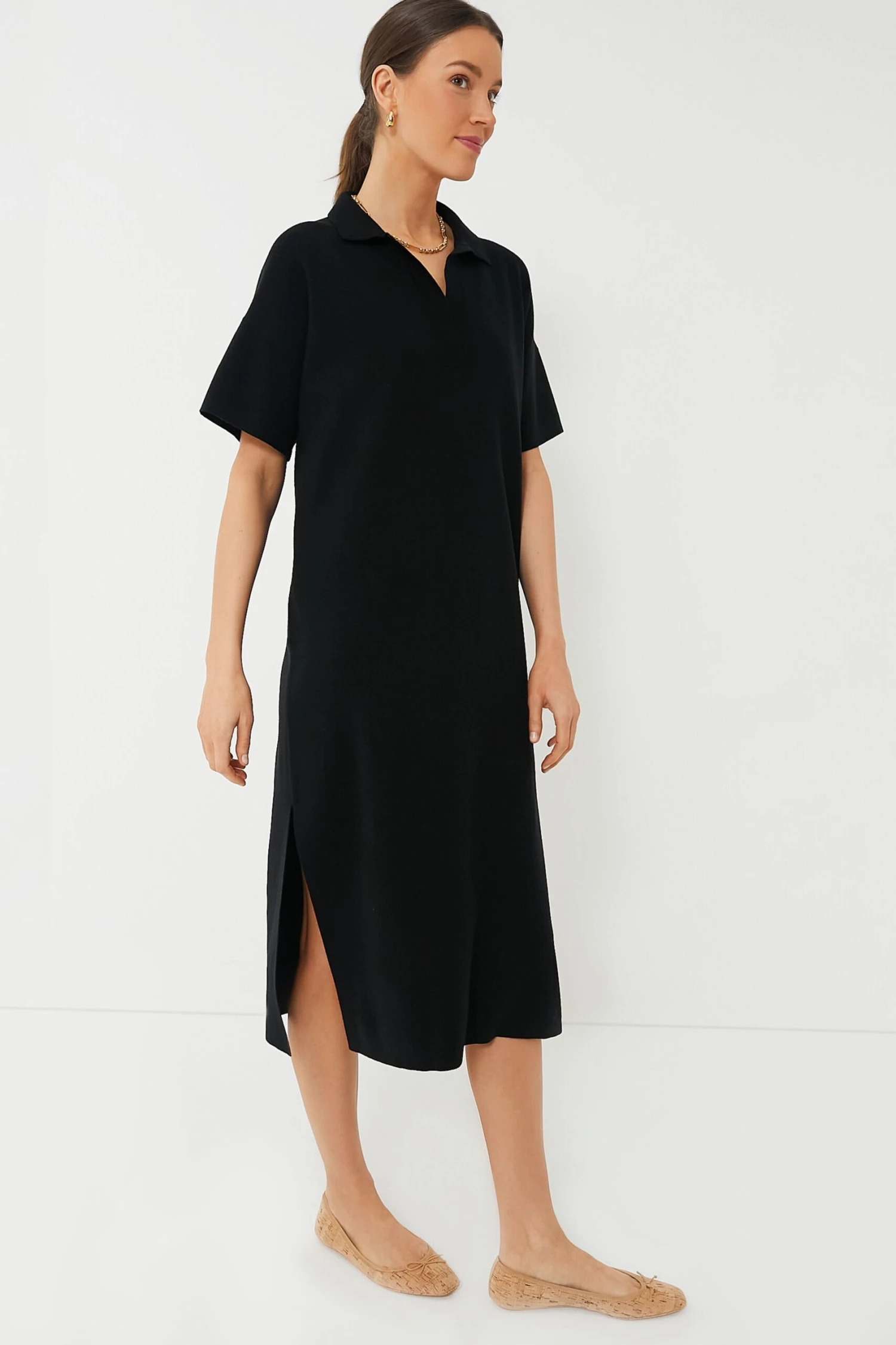 Black Channing Polo Midi Dress - Image 3