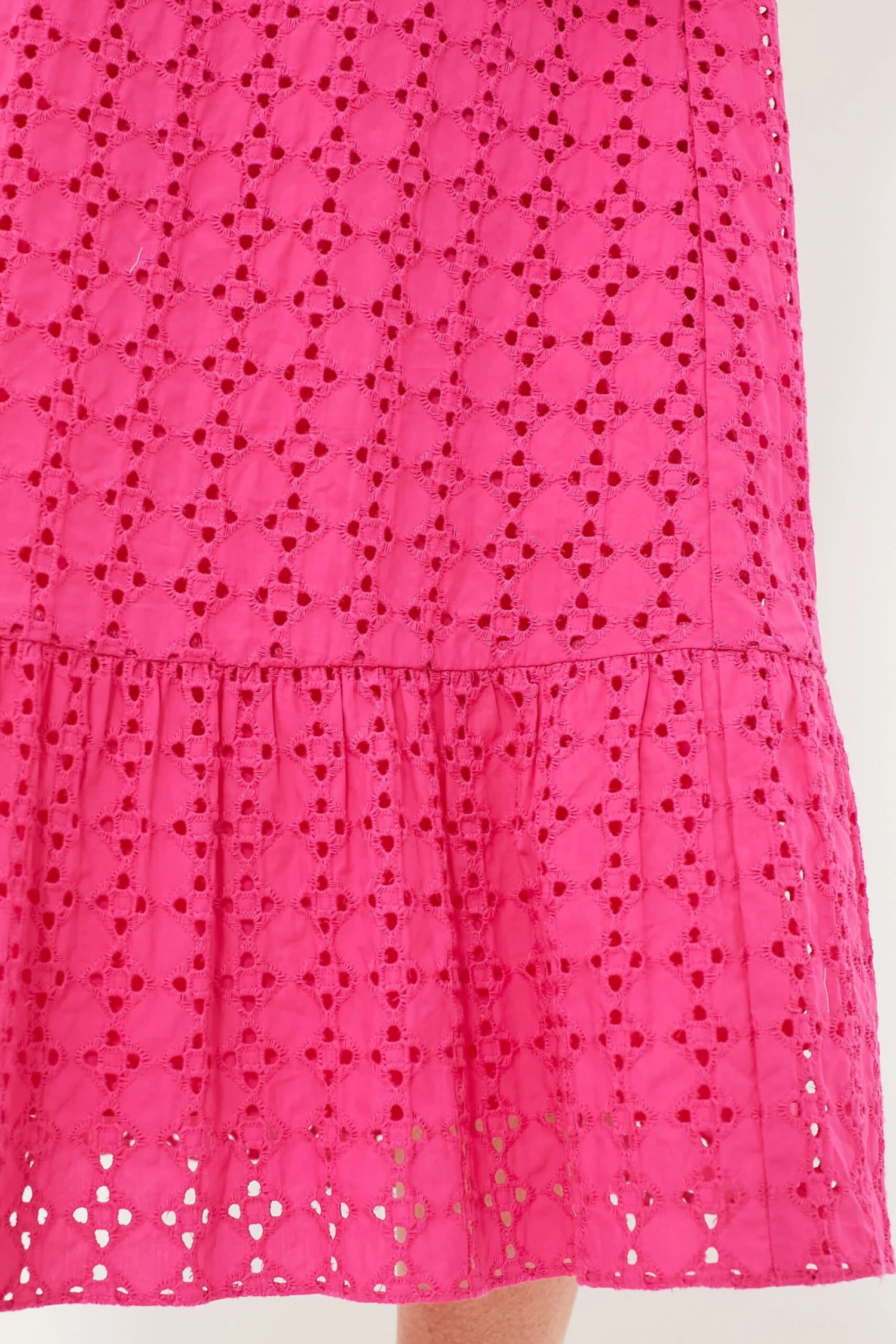 Pink Eyelet Midi Tryall Dress - Image 6