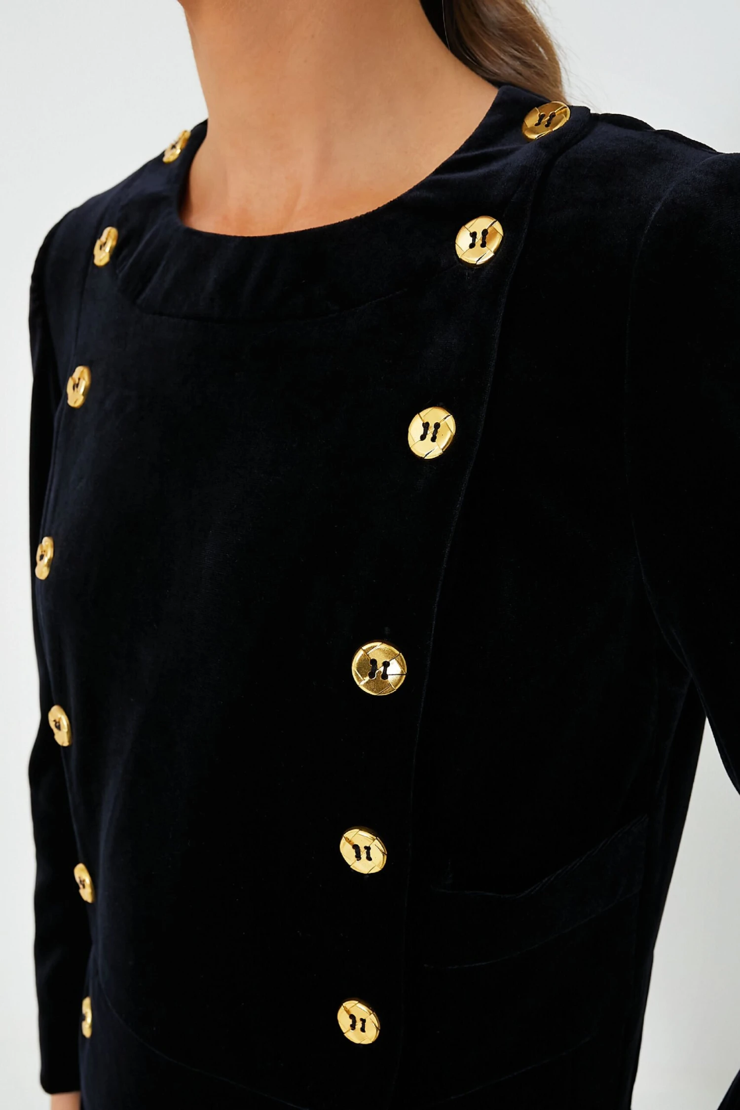 Navy Velvet Whitney Dress - Image 5