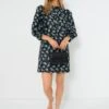 Black Heirloom Jacquard Samantha Dress