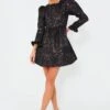 Enchantress Jacquard Square Neck Mini Prairie Dress