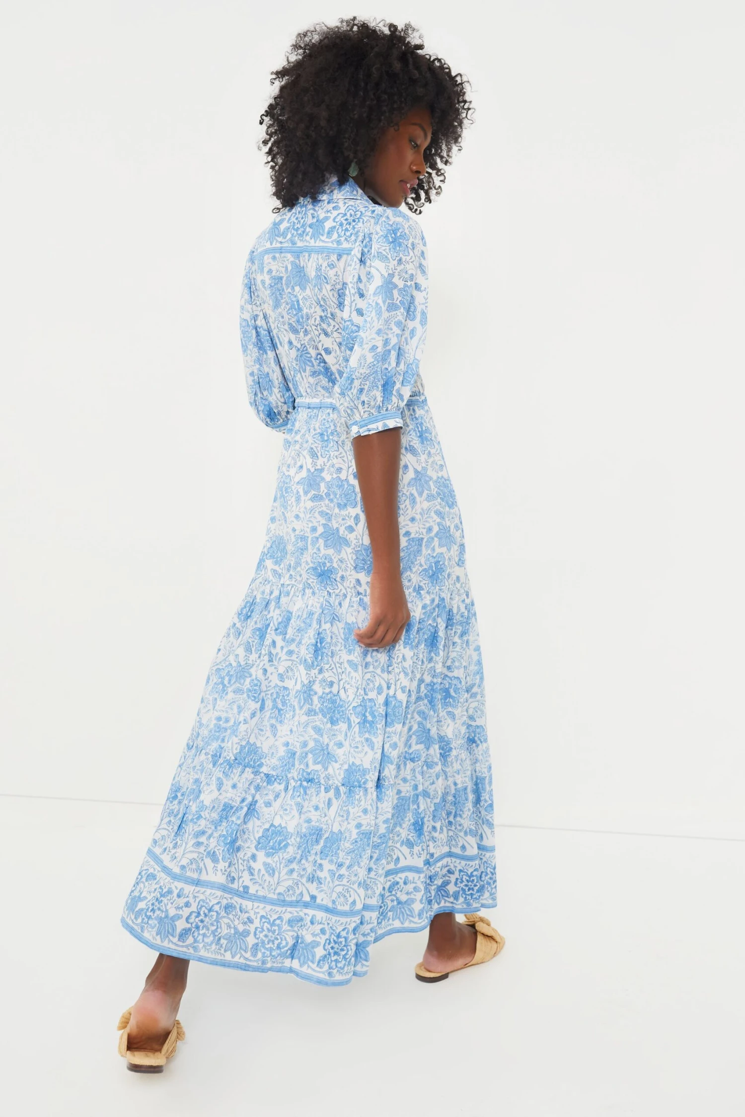 Blue Floral Blair Maxi Dress - Image 4