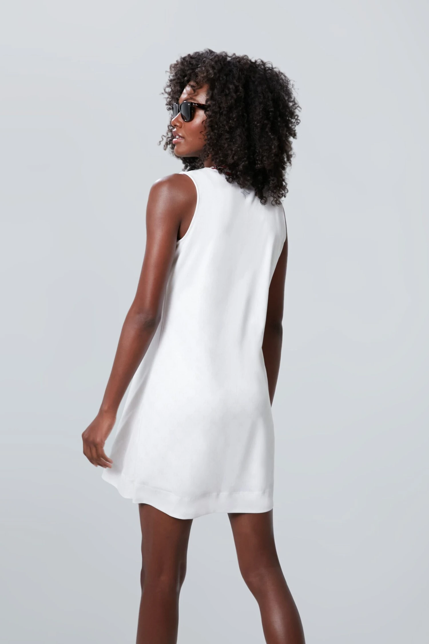 White And Retro Red Suzanne Tennis Dress - Image 5