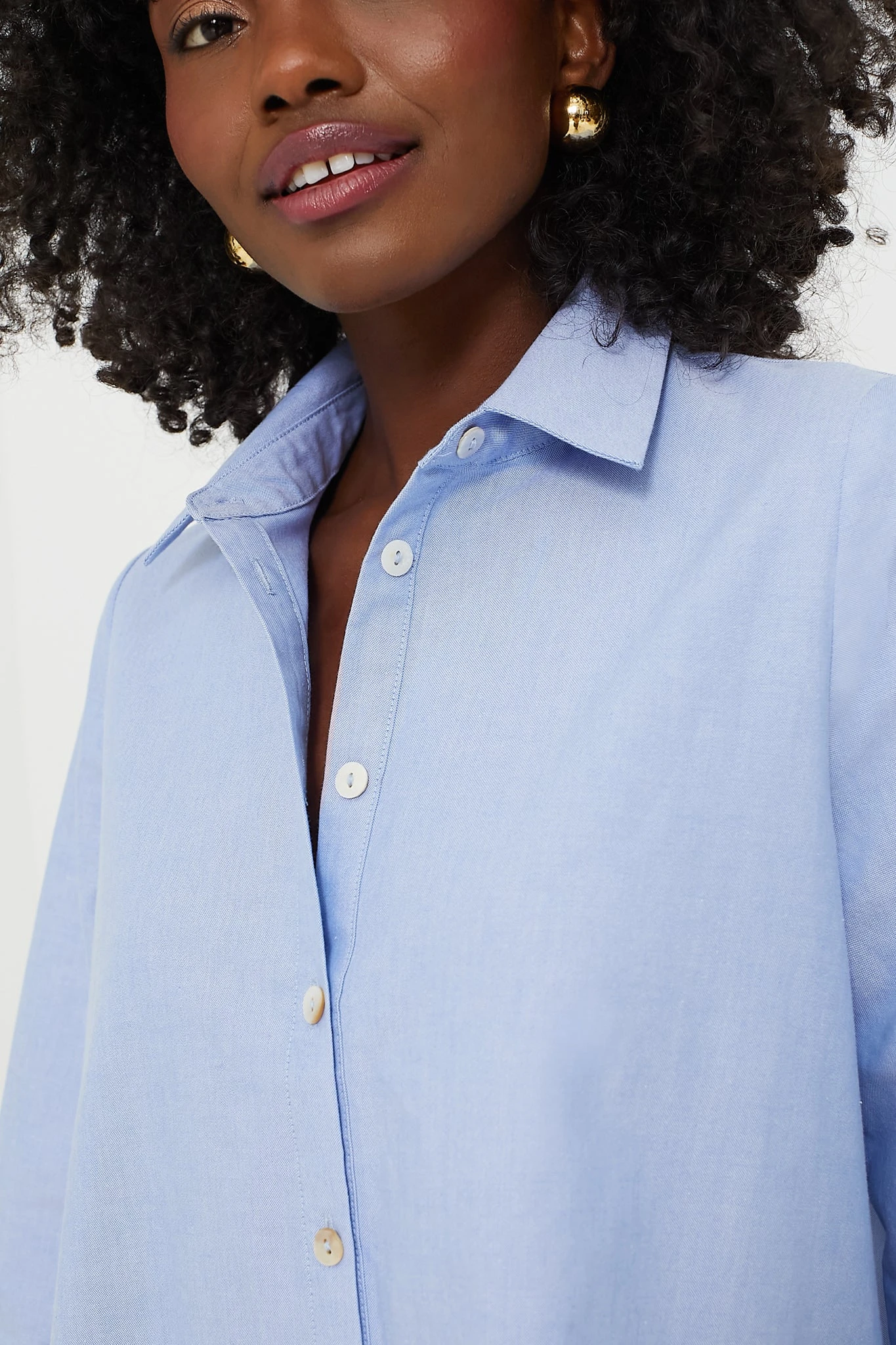 Chambray Harris Shirt Dress - Image 5