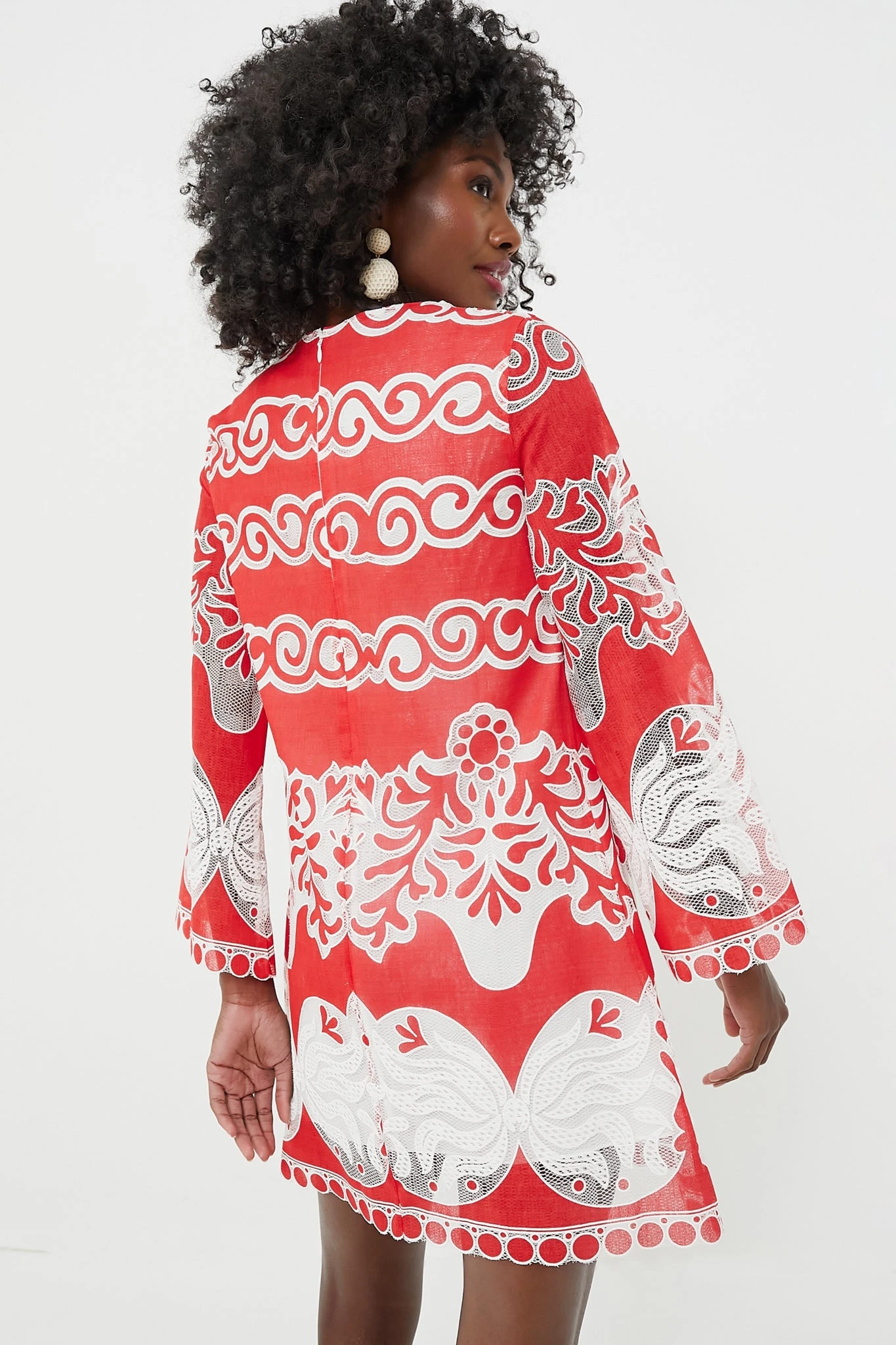 Red Lace Stevie Dress - Image 4