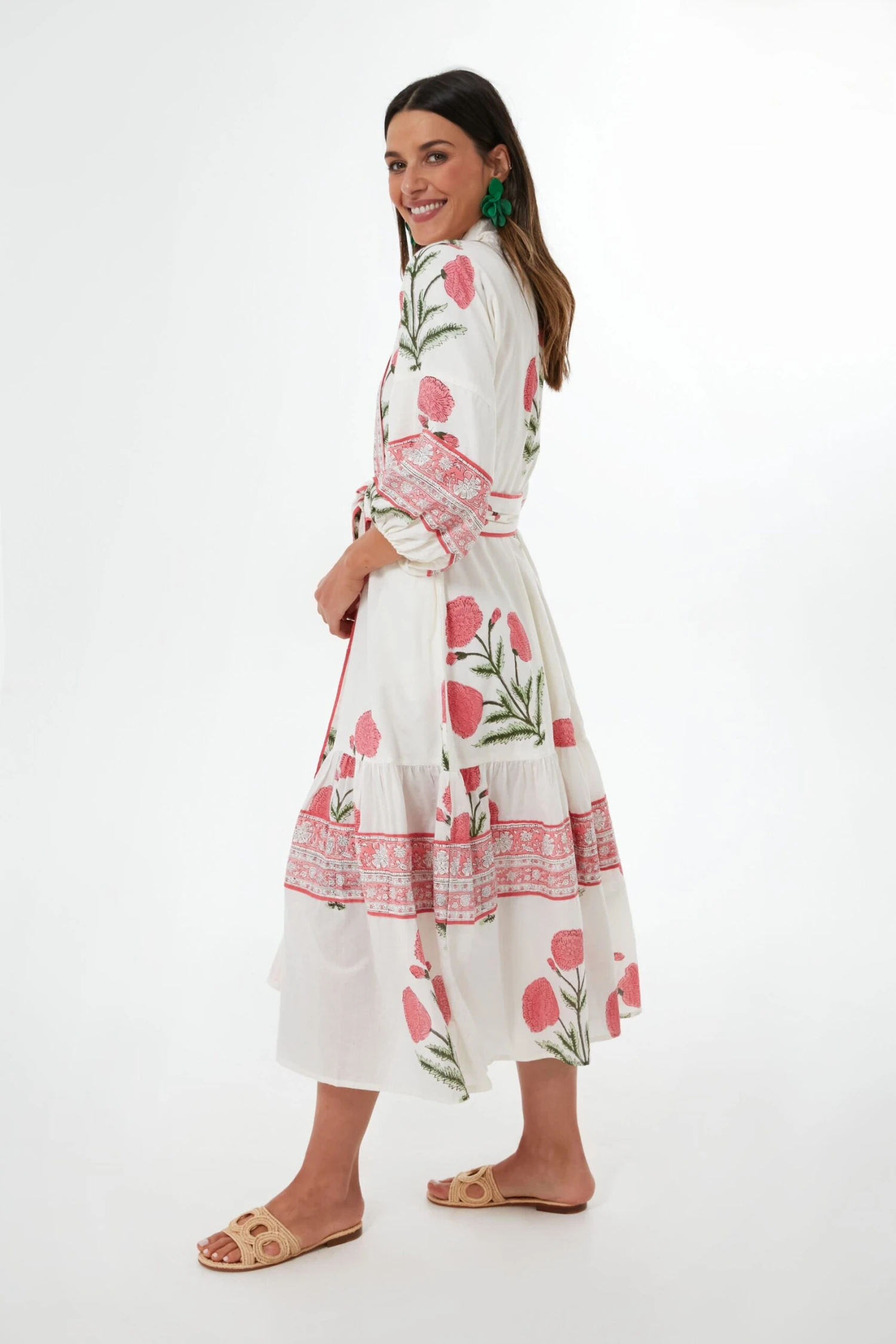 Exclusive Rosy Marigold Flounce Dress - Image 3