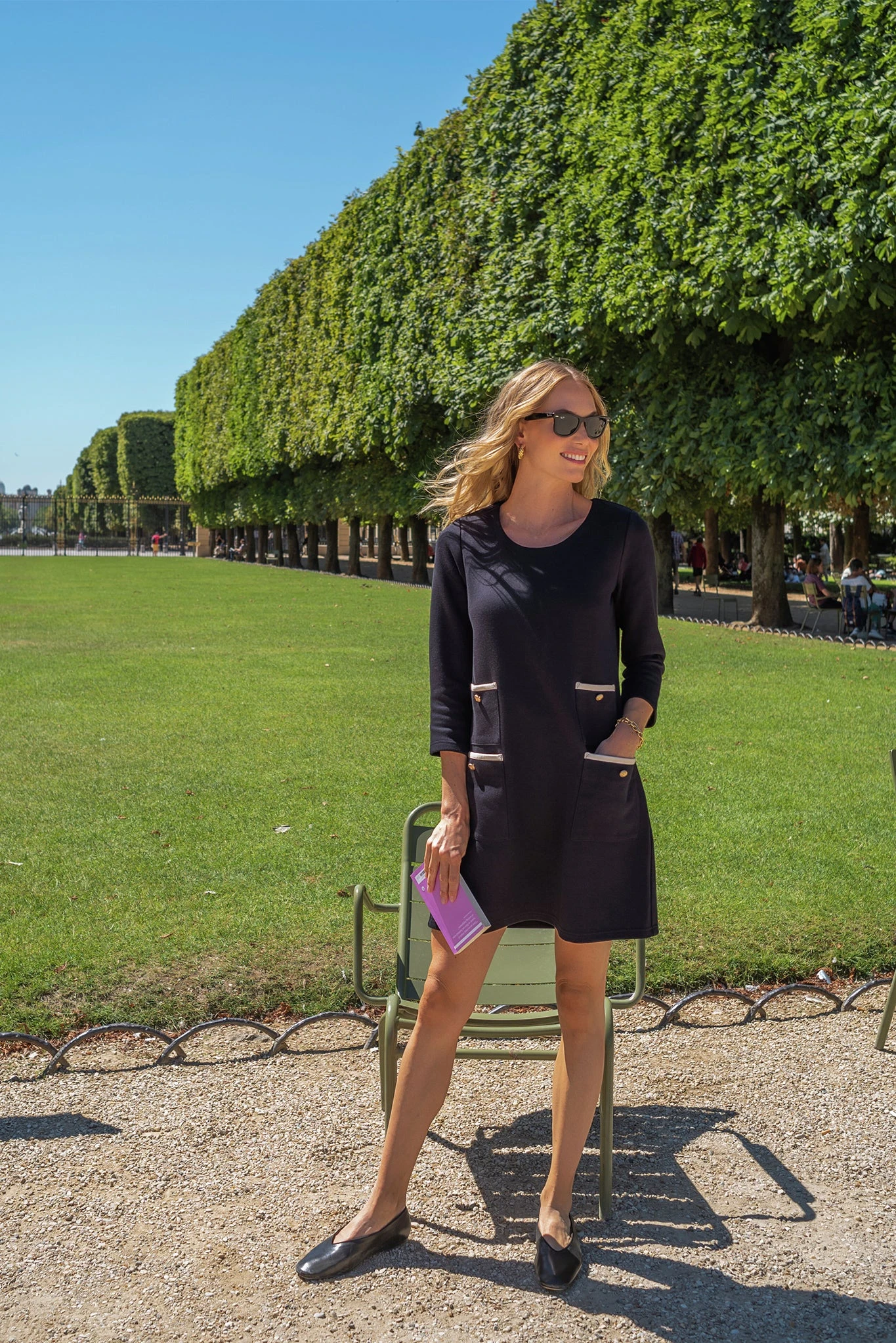 Black Francoise Mod Mini Dress - Image 2