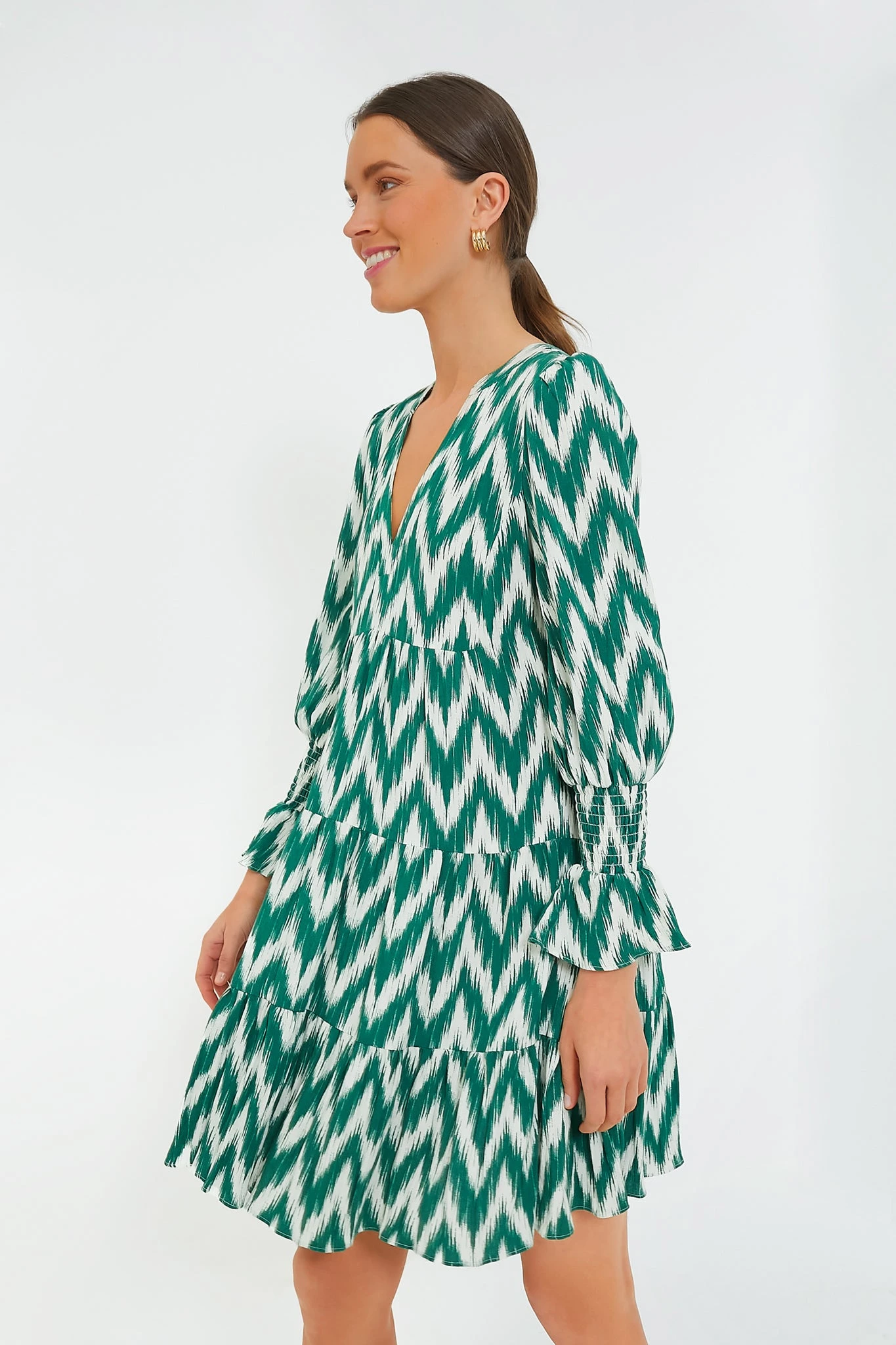 Green Ikat Kenzo Dress - Image 3