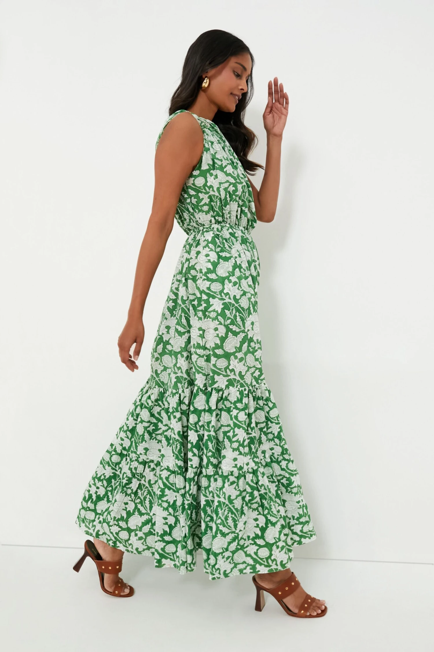 Exclusive Green Botanica Long Dress - Image 4