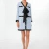 Light Blue Coco Tweed Bow Dress