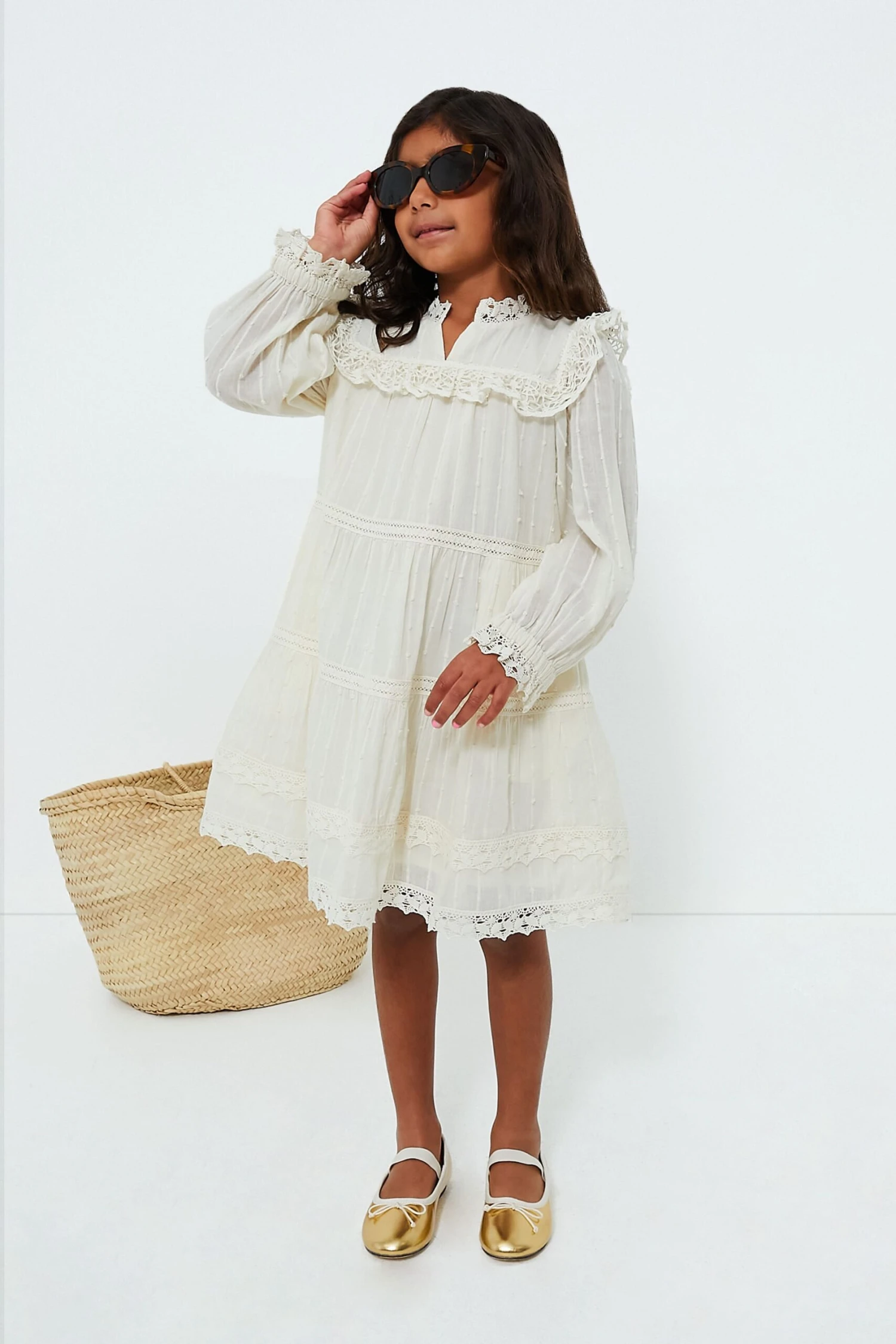 White Haven Cotton Long Sleeve Dress - Image 6