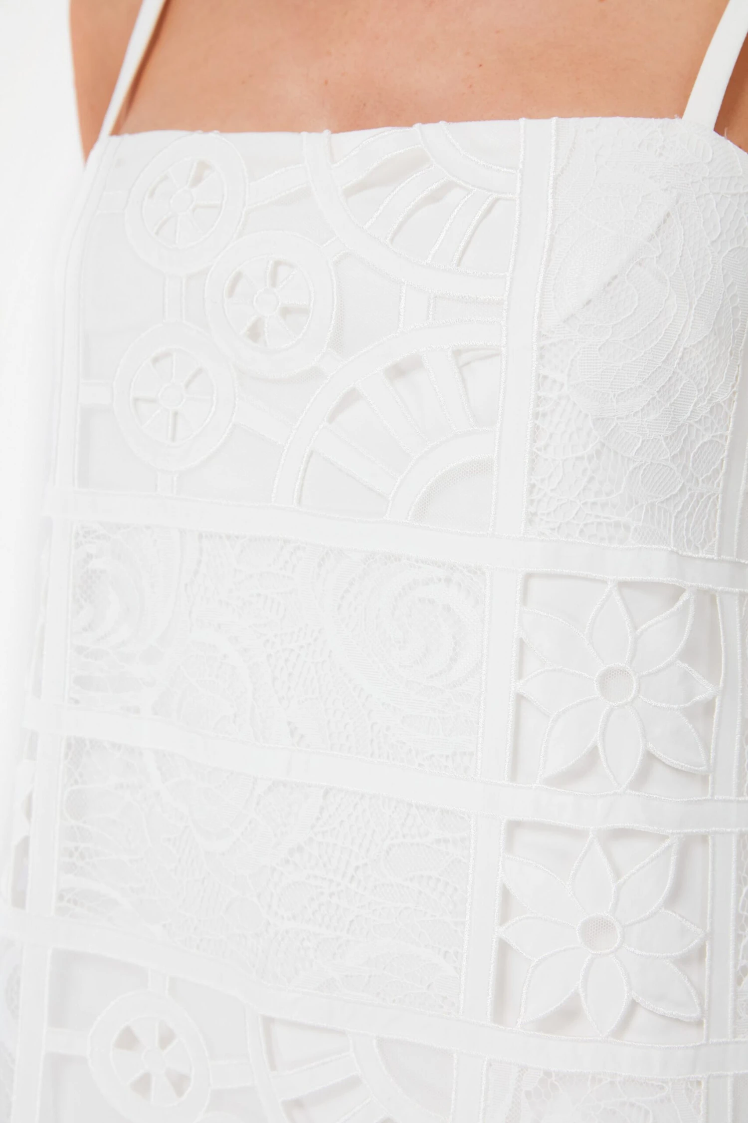 White French Cut Lace Bronze Dress - Image 2