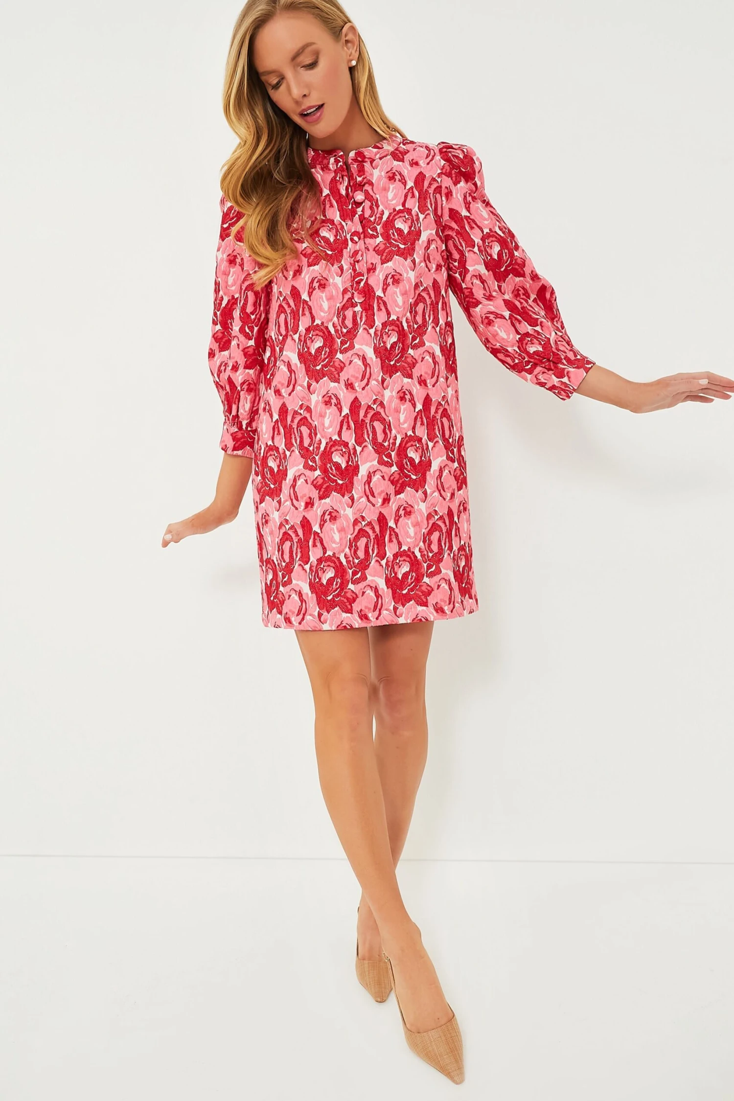 Rose Jacquard Samantha Dress
