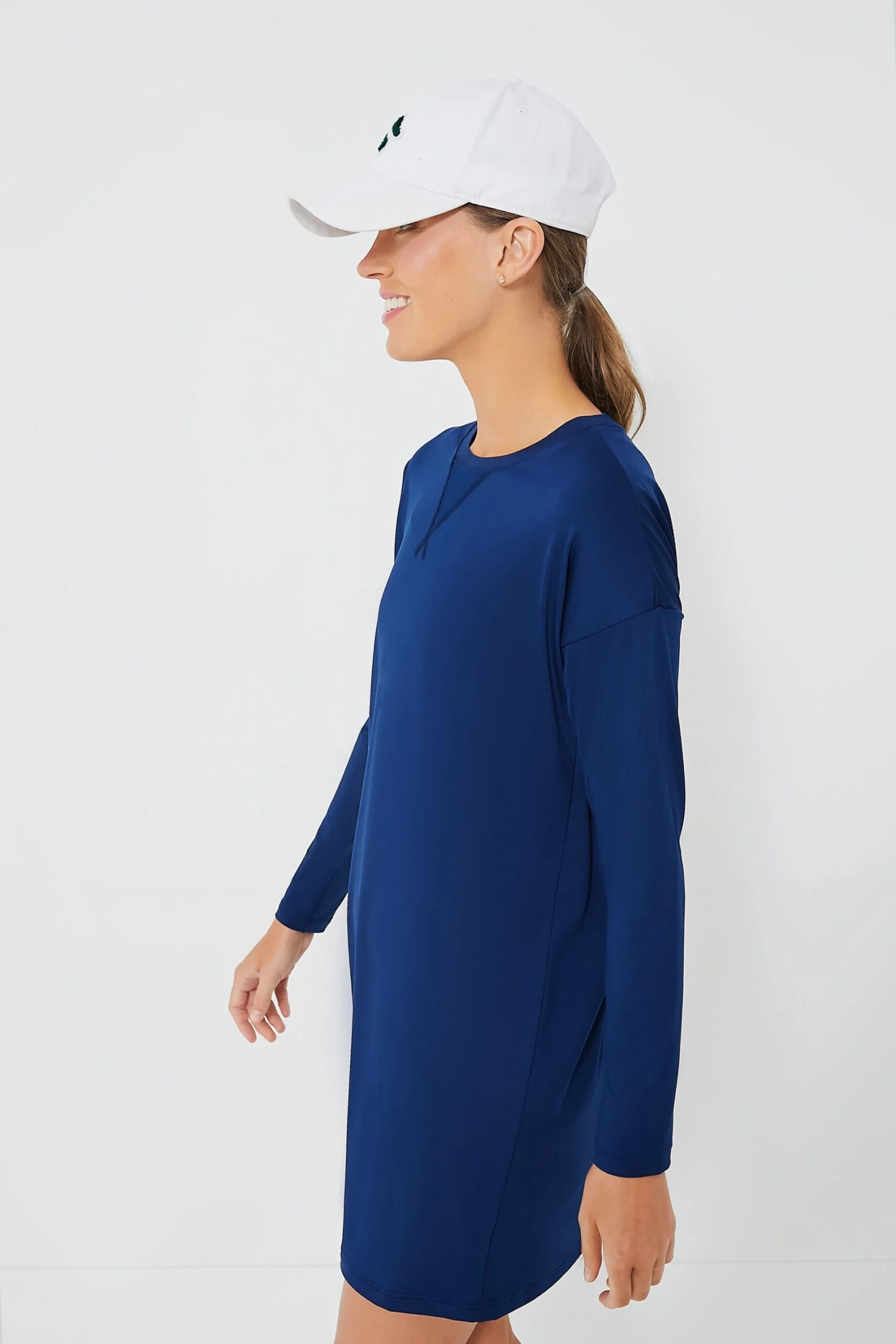 Navy Long Sleeve Corinne Sport Dress - Image 3
