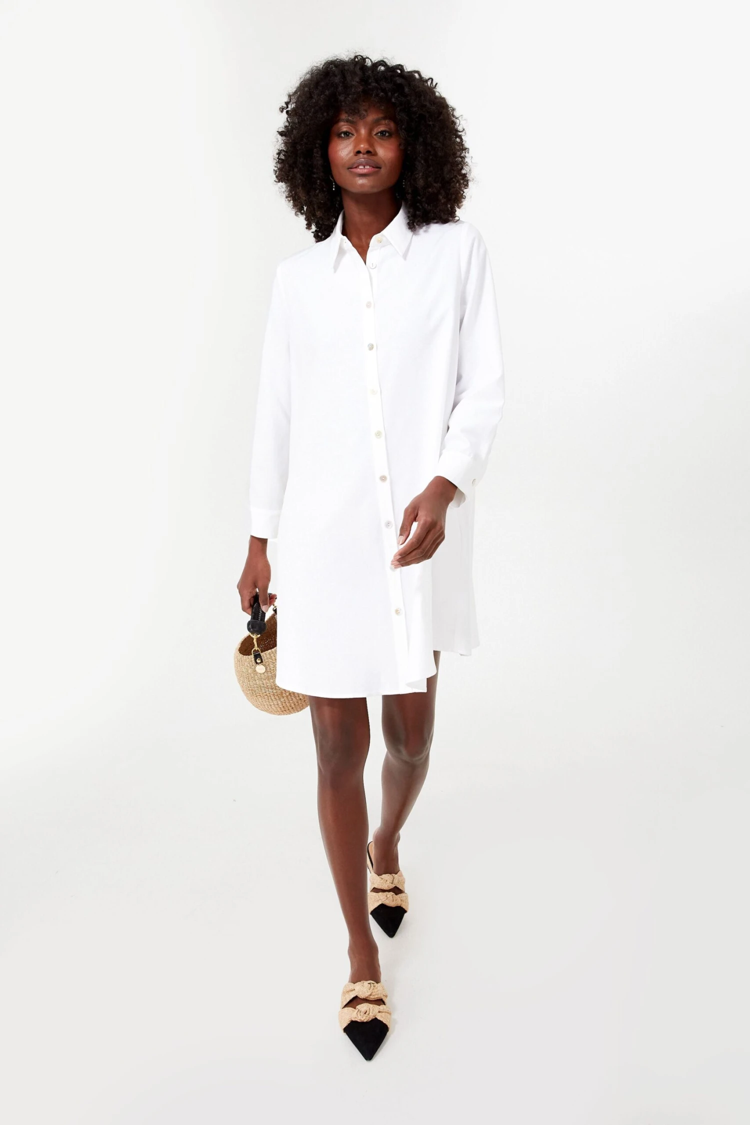 White Oxford Harris Shirt Dress