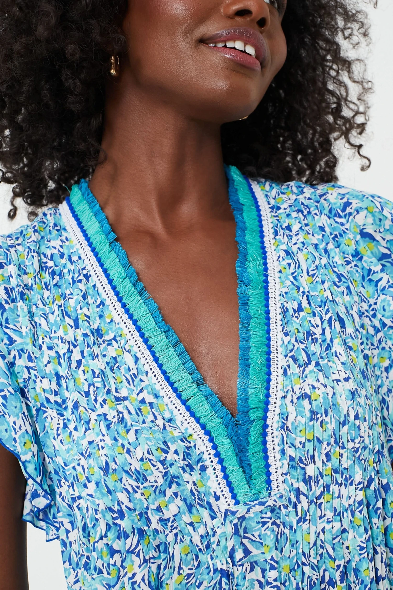 Blue Ocean Flowers Sasha Mini Dress - Image 5