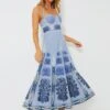 Provence Blue Lotty Chios Embroidered Dress