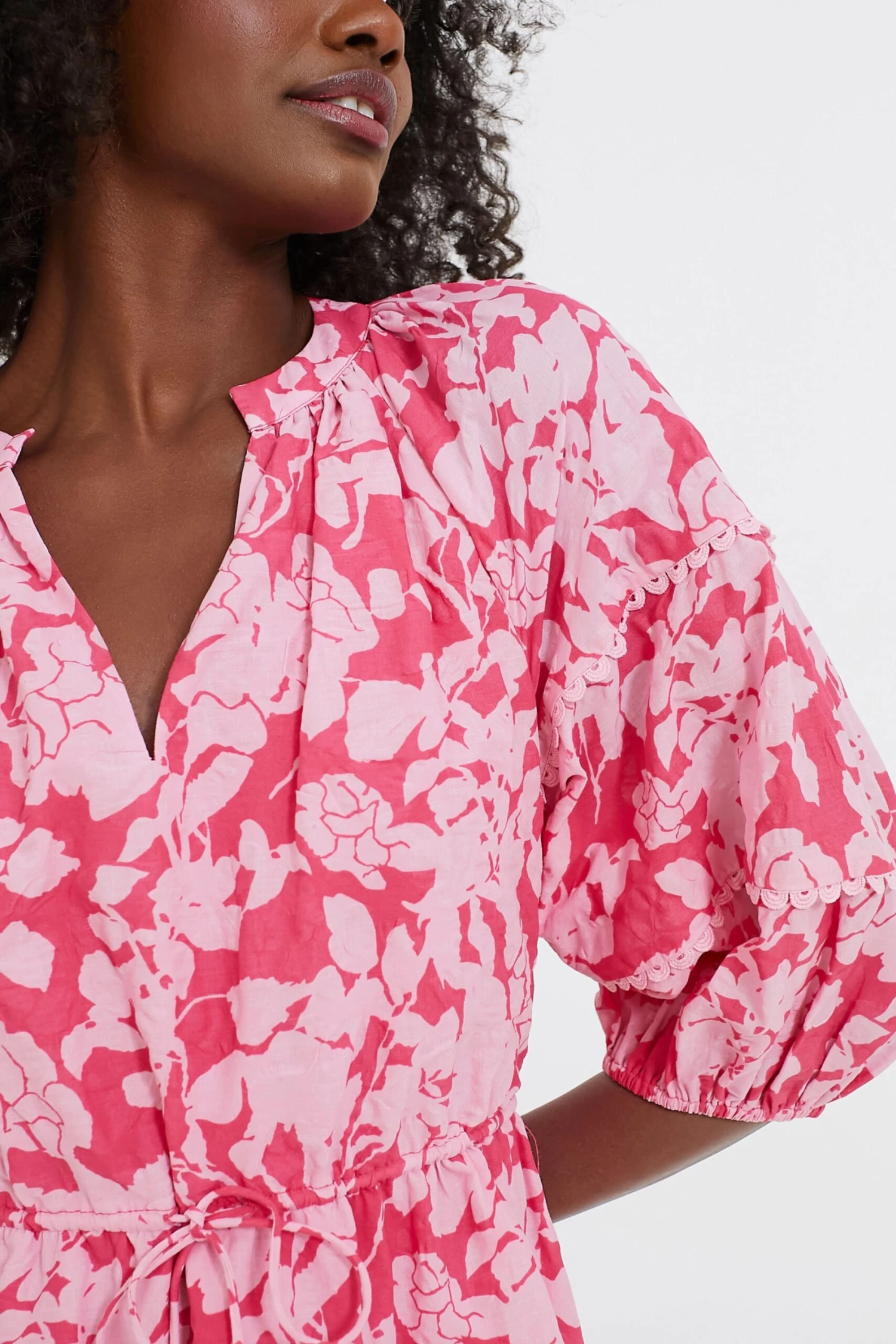 Pink Floral Matilda Mini Dress - Image 5